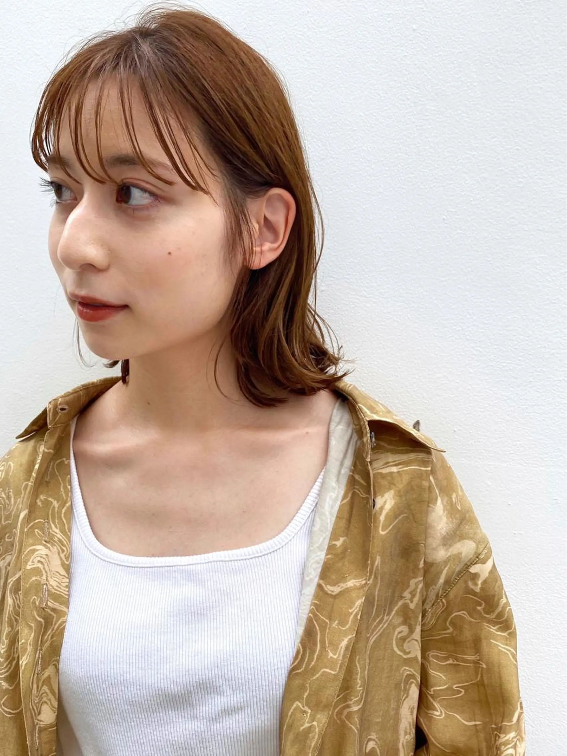 ミディアム カラー くびれヘア シースルーバング カット ヘアカラー トリートメント GO TODAY SHAiRE SALON Arc店所属・🉐メンズヘア特化 men's/ケンイチのヘアスタイル