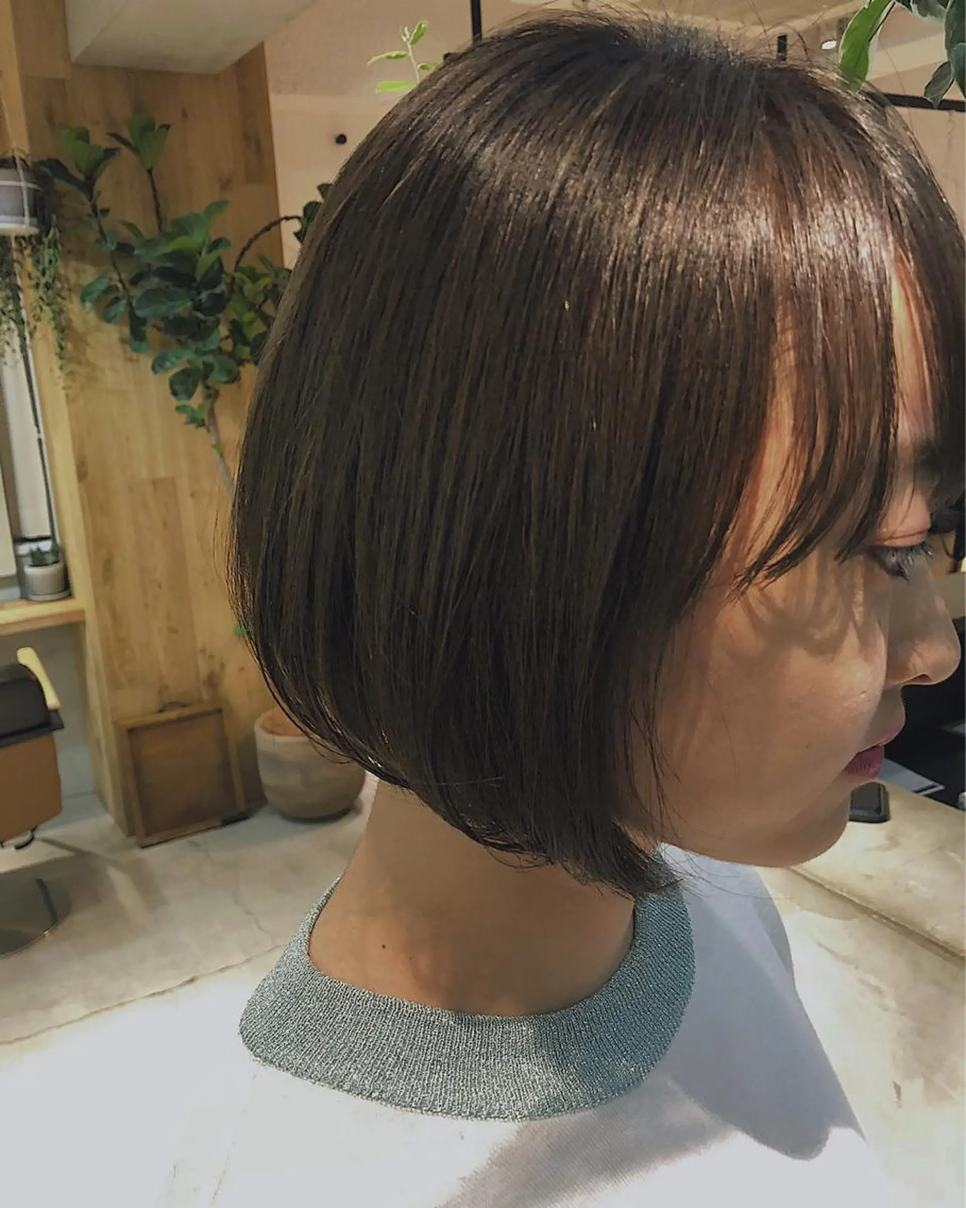 ショート カラー salowin三丁目所属・🟩ベージュ/ショー ト/ボブ🟩タカモリのヘアスタイル