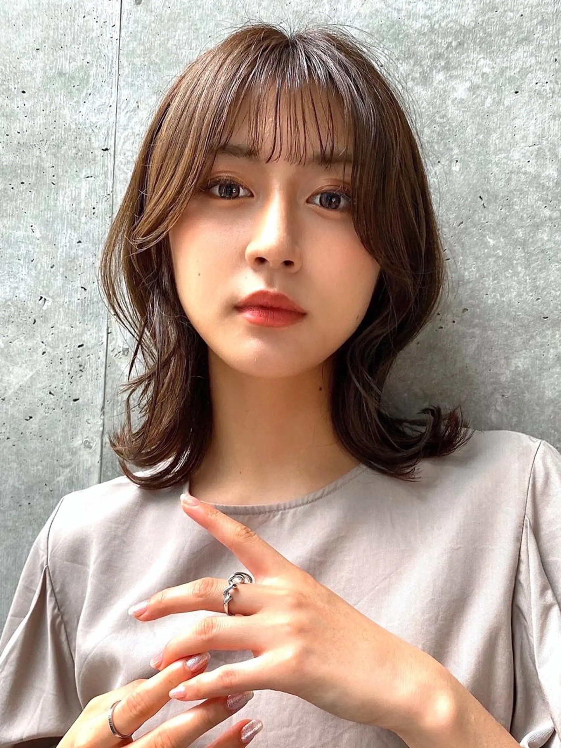 ミディアム くびれヘア カット ヘアカラー トリートメント youres hair 髪質改善トリートメント&ヘッドスパ　恵比寿本店【ユアーズ ヘア】所属・愛されヘア♪ 大森春奈のヘアスタイル