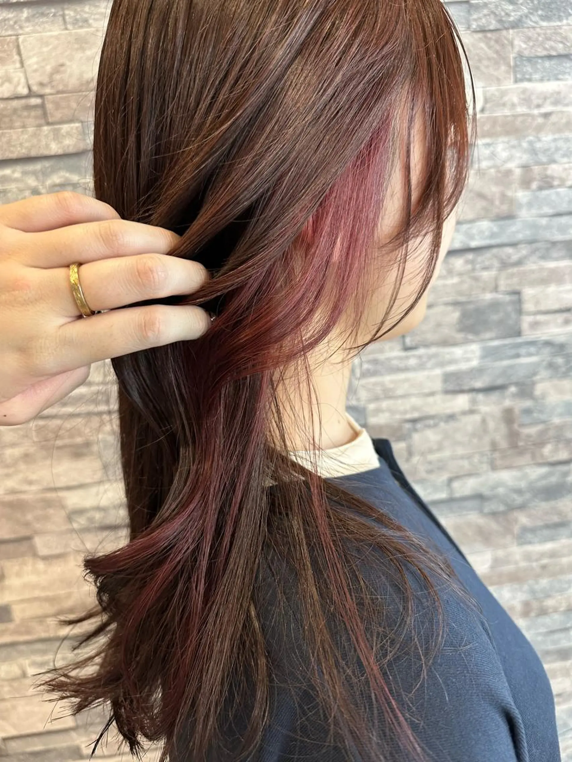 ミディアム カラー ブラウンカラー ピンクカラー ピンクブラウン 🫧アレンジ･韓国 パーマmaica🫧のヘアスタイル