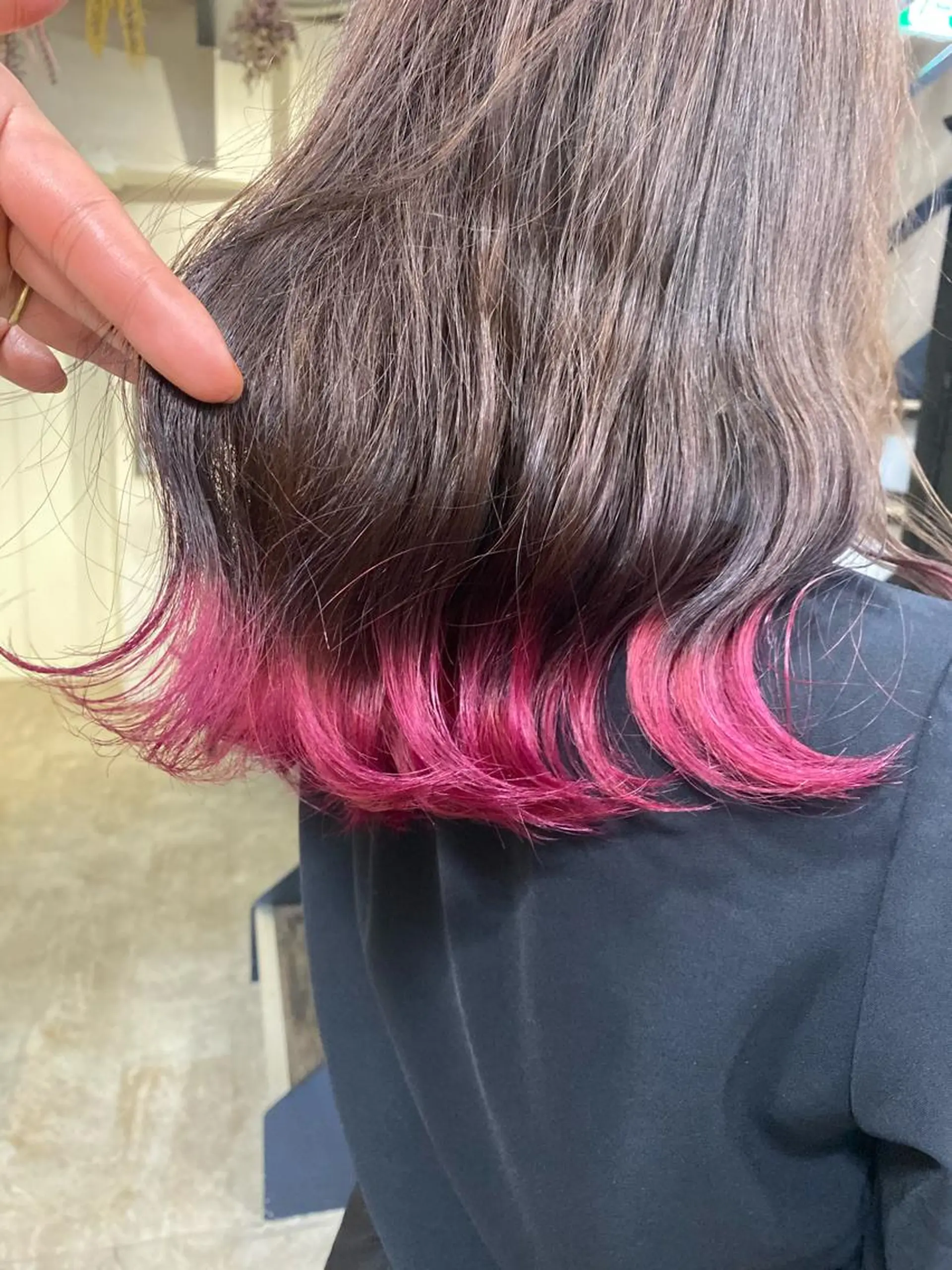 ミディアム カラー ブリーチ カシス グラデーションカラー ヘアカラー ALLY（アリー）所属・ミニモお気に入り数 No.1宍戸雄弥のヘアスタイル