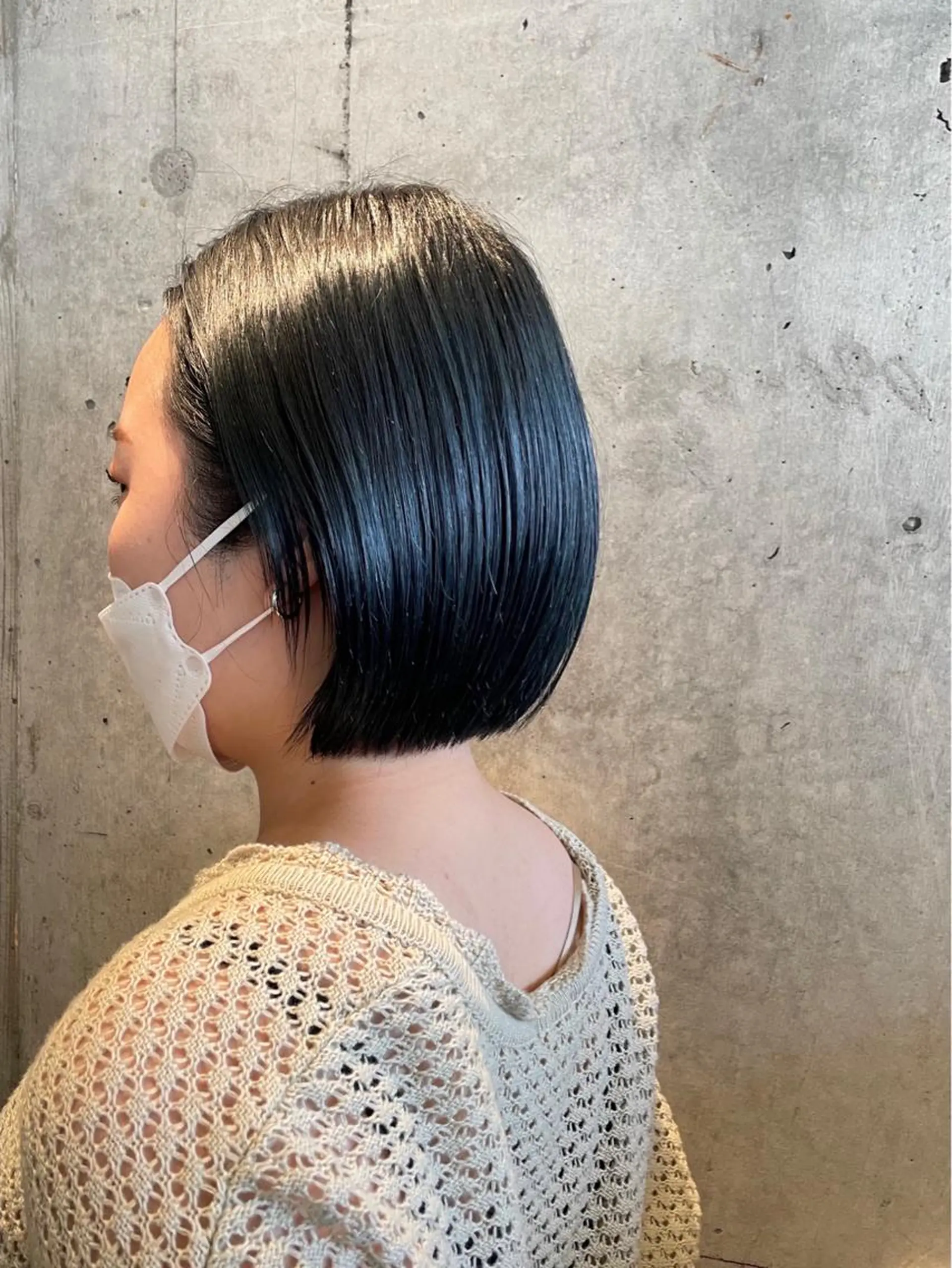 ショート カラー ブルーカラー ネイビーカラー カット ヘアカラー トリートメント ショート/レイヤー/ ボブ/縮毛矯正のヘアスタイル