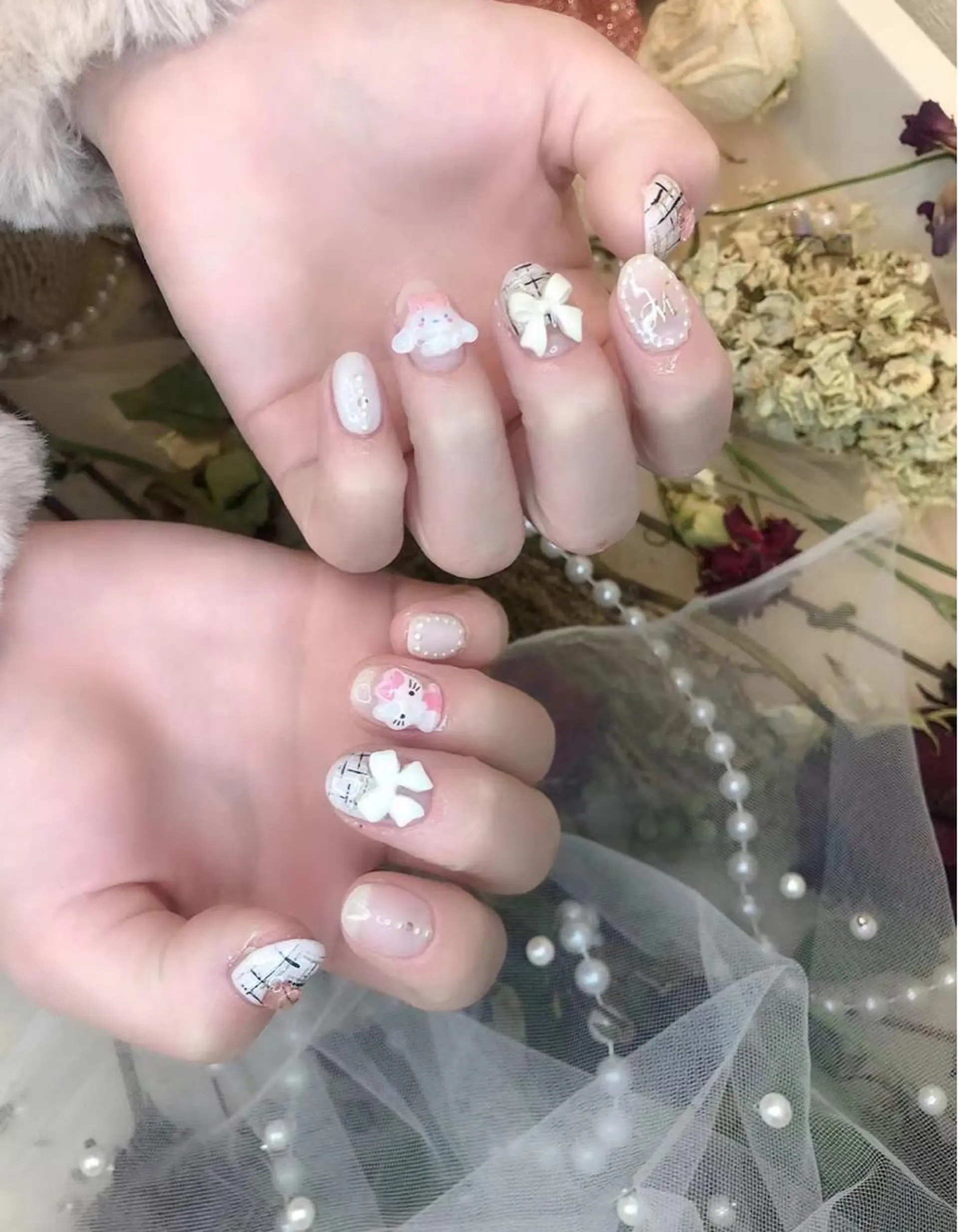 ネイル ツイードネイル Babarla Nailのネイルデザイン