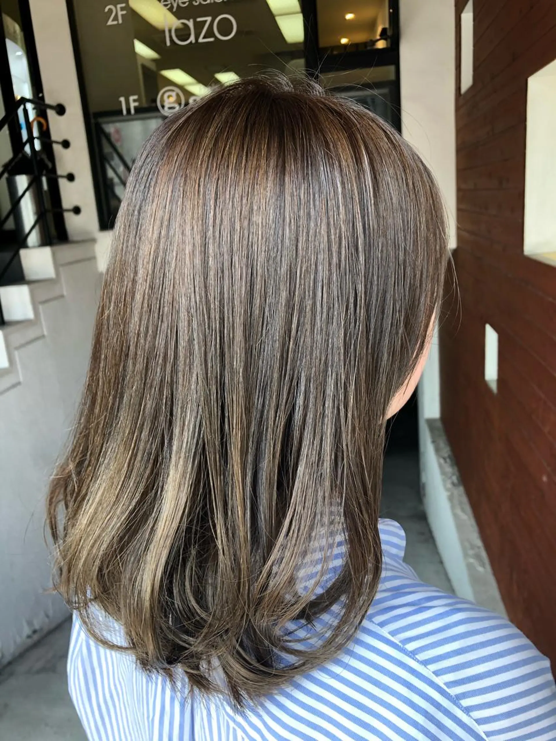 ミディアム カット ヘアカラー トリートメント 松本 剛成のヘアスタイル