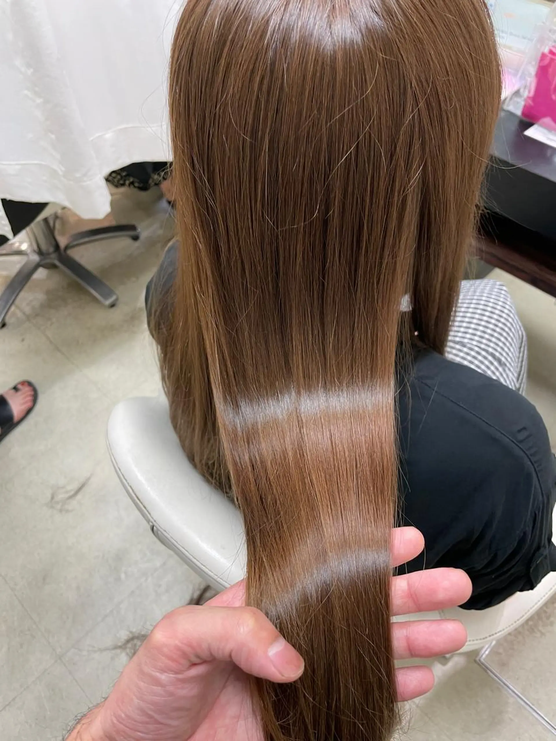 ロング カット ヘアカラー 縮毛矯正 le. pidorgeのヘアスタイル