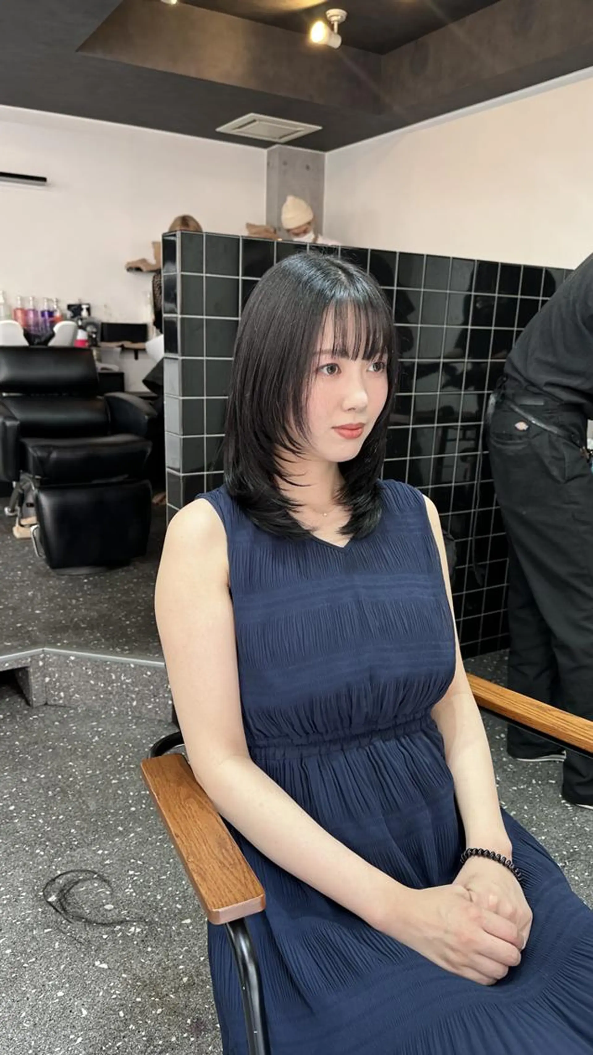 ロング カラー ヘアカラー トリートメント 韓国風レイヤー🗝要 暗透カラー📓吉祥寺のヘアスタイル