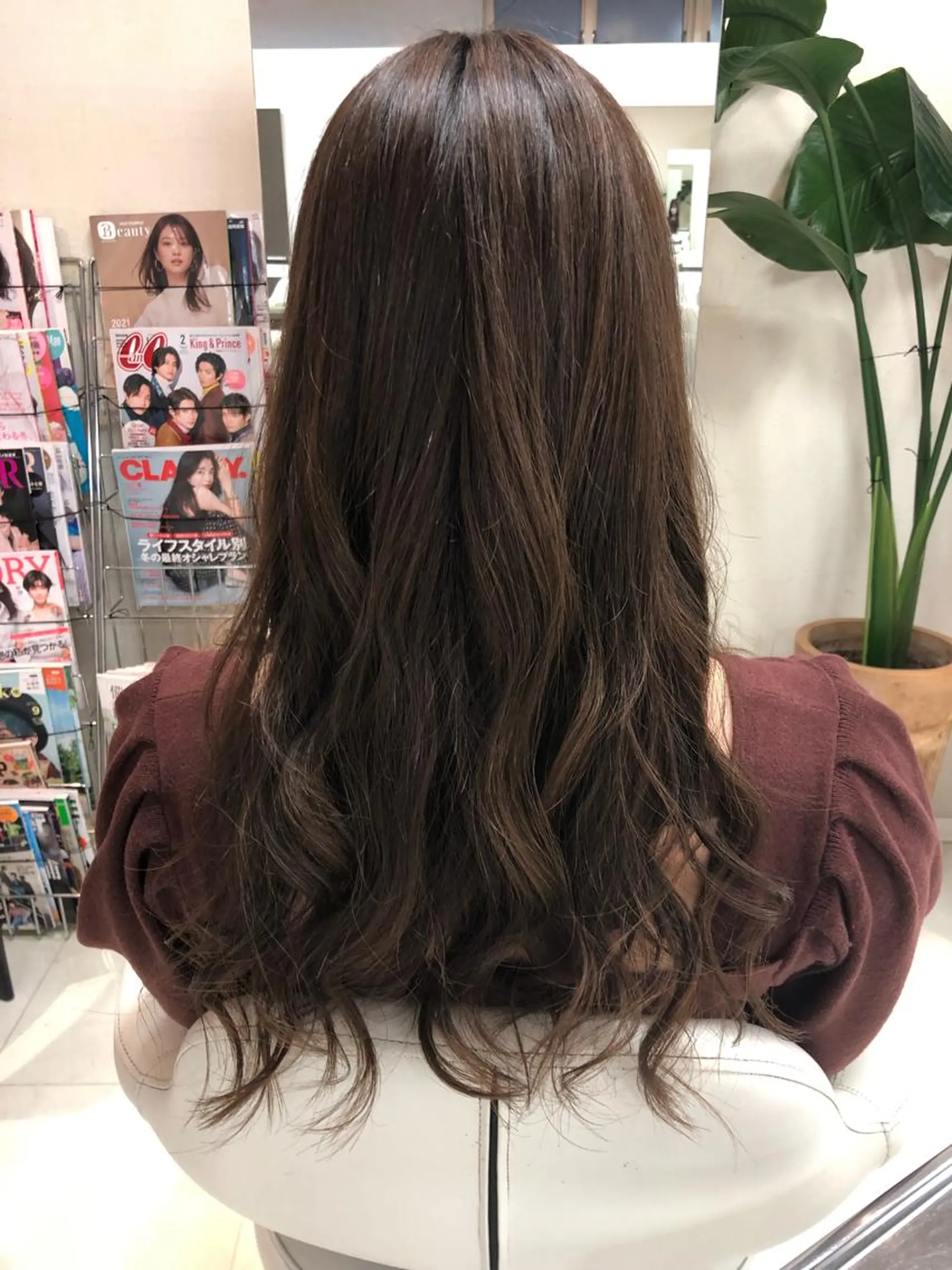 ロング カット 縮毛矯正 トリートメント 阿部 美咲のヘアスタイル