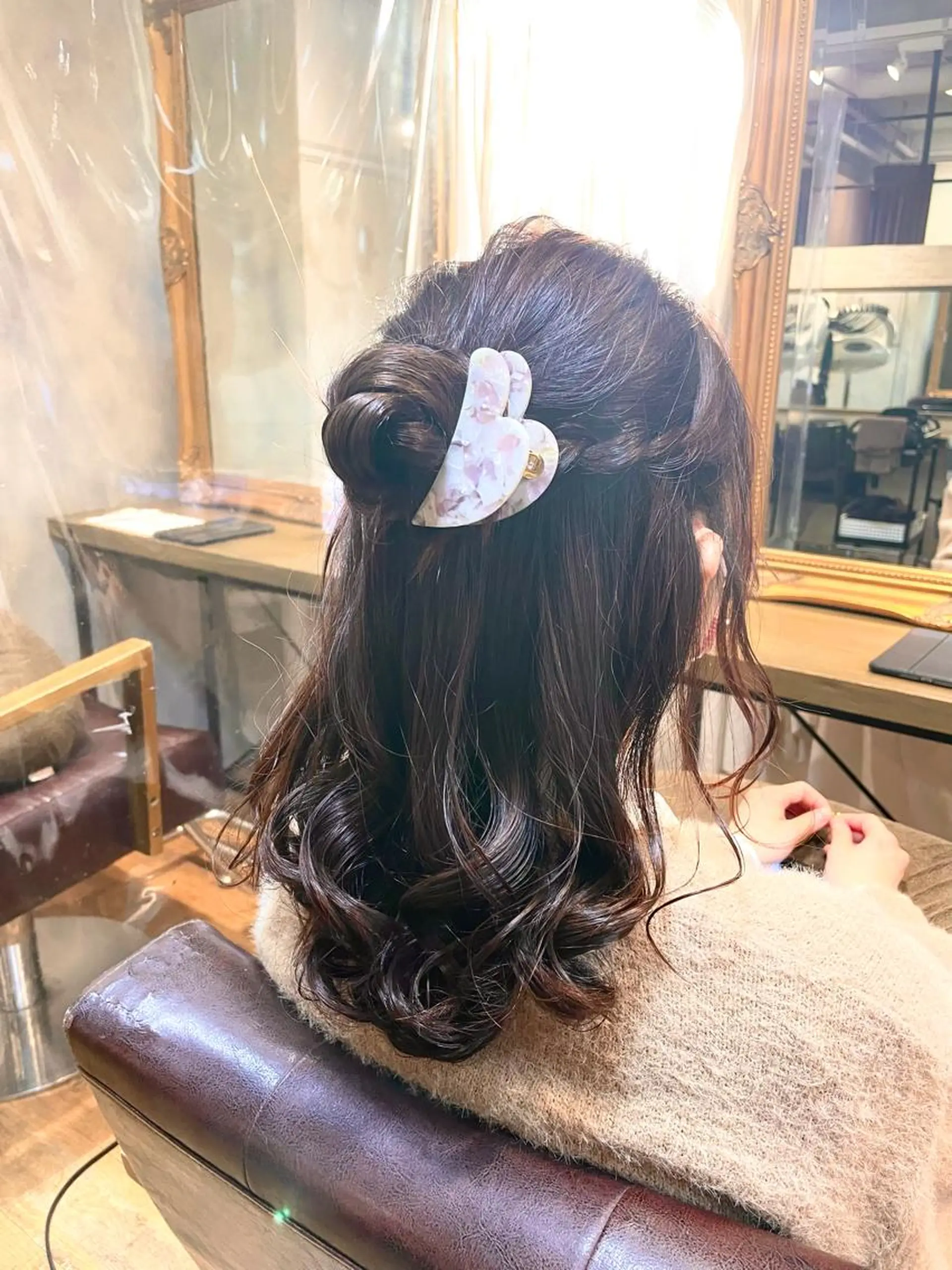 セミロング ヘアアレンジ ヘアセット 💖透明感カラー💖 坂本万由子のヘアスタイル
