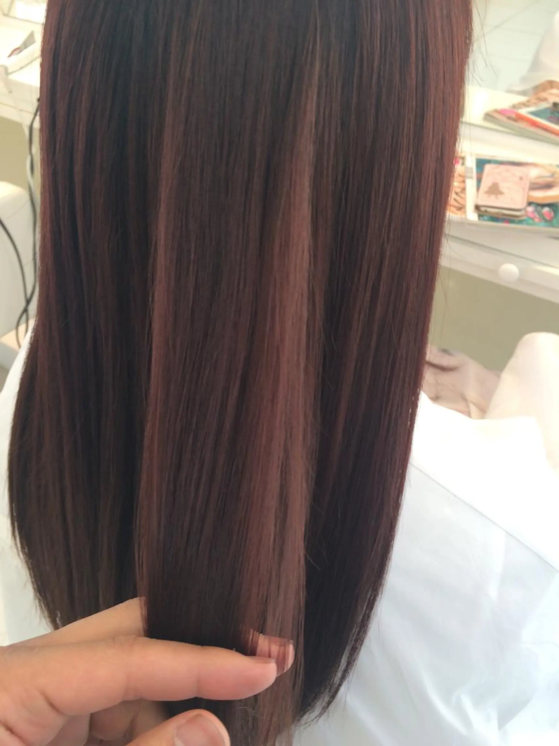 ミディアム セミロング ロング カラー ピンクカラー バイオレットカラー STAR所属・内藤 達也のヘアスタイル