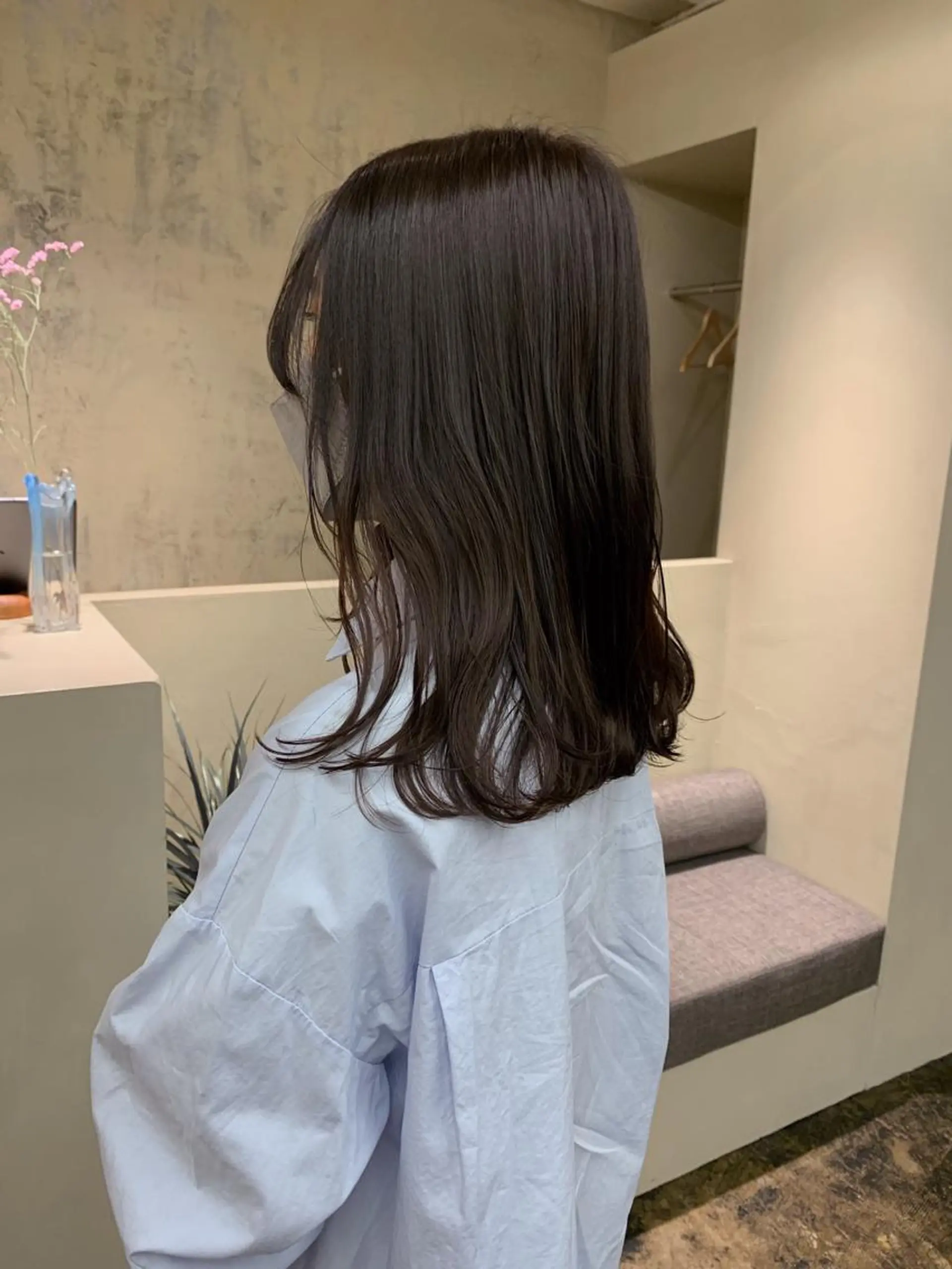 セミロング カラー ベージュカラー ラベンダーカラー ラベンダーベージュ yupi🐈‍⬛ レイヤー/パーマのヘアスタイル