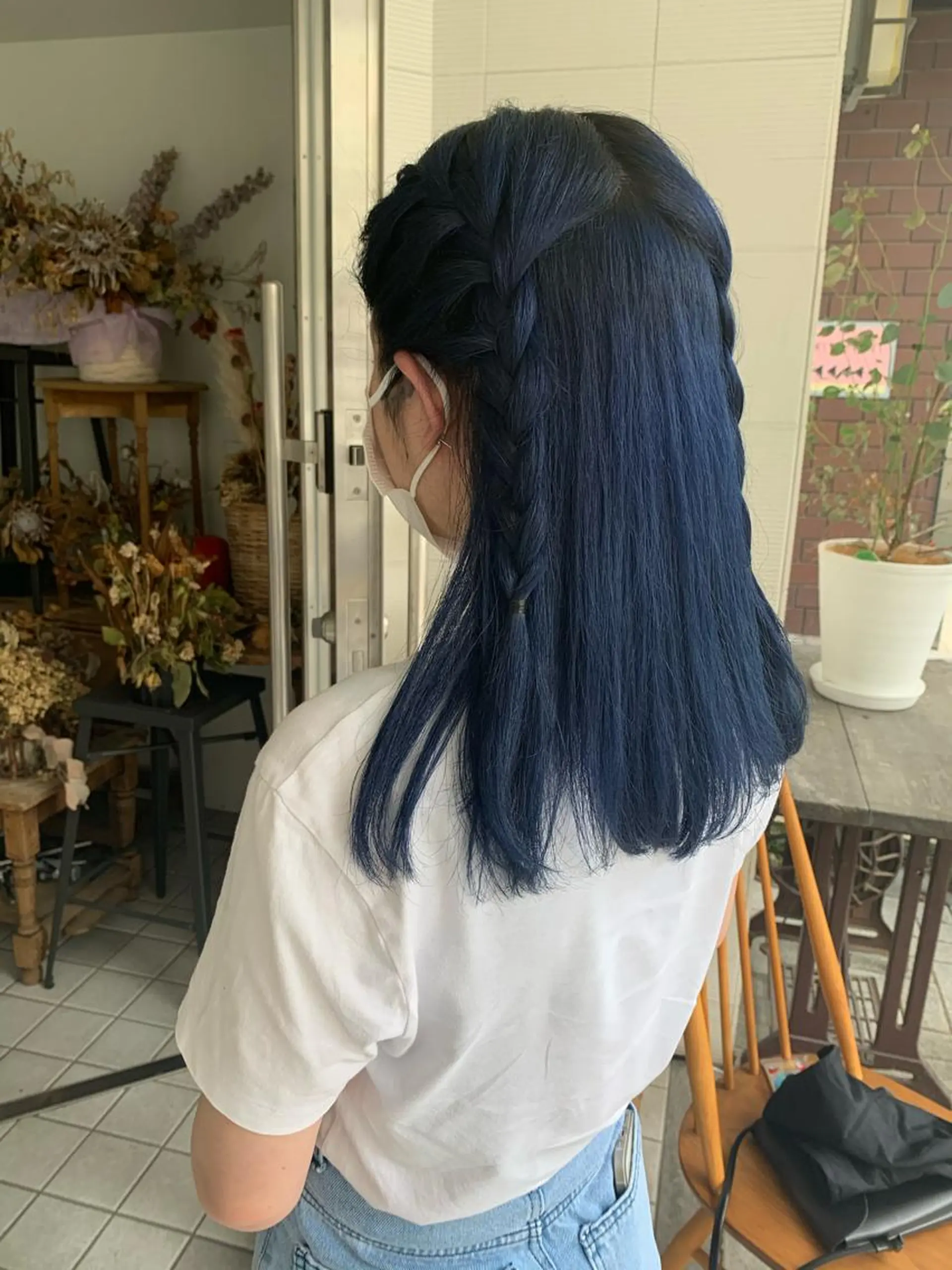 セミロング カラー ブルーカラー ヘアカラー トリートメント 🎀taro ブリーチなしカラーのヘアスタイル