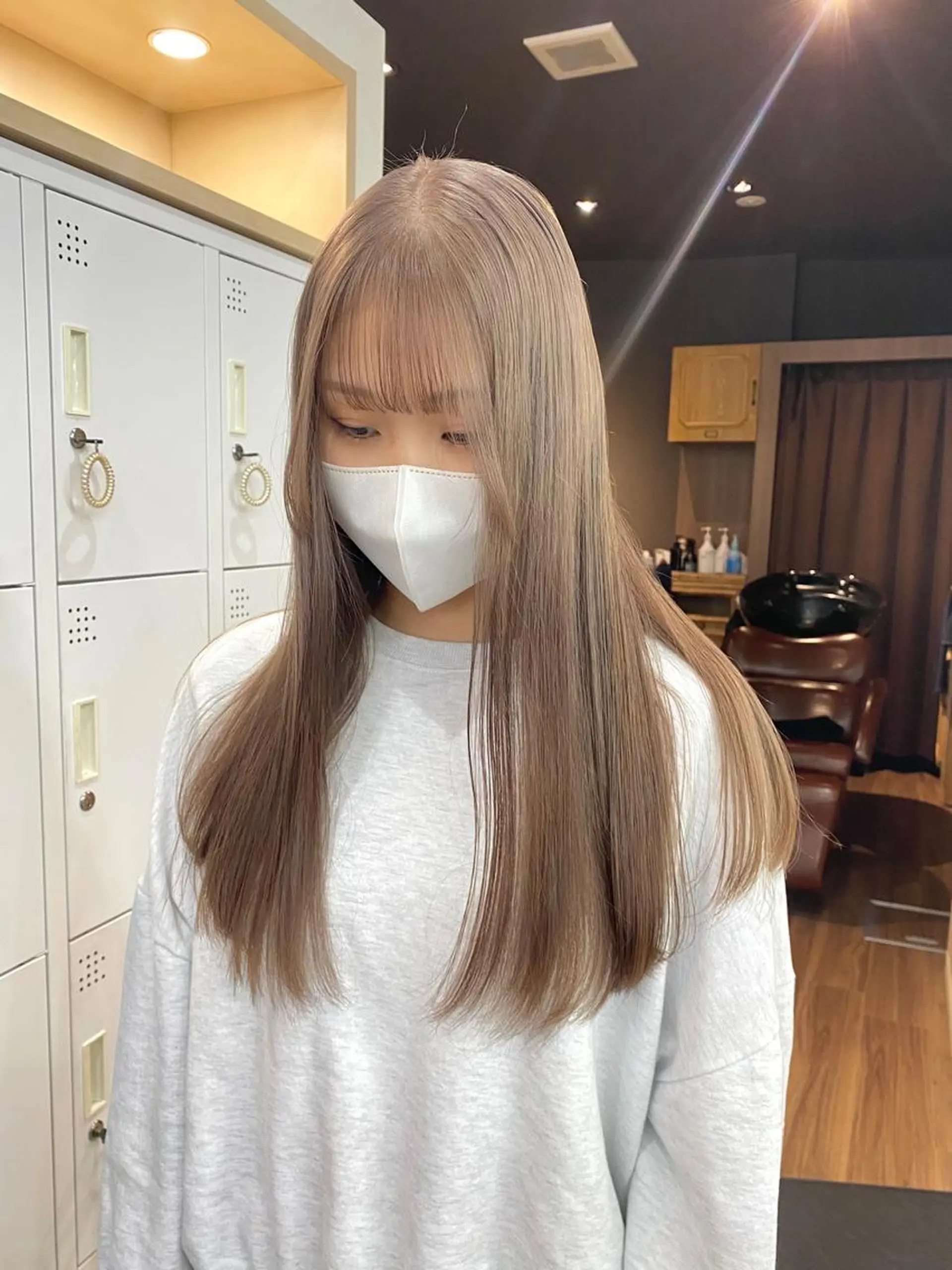 ロング カラー ヘアカラー トリートメント ♡韓国風ヘア 🐈♡MIHOのヘアスタイル