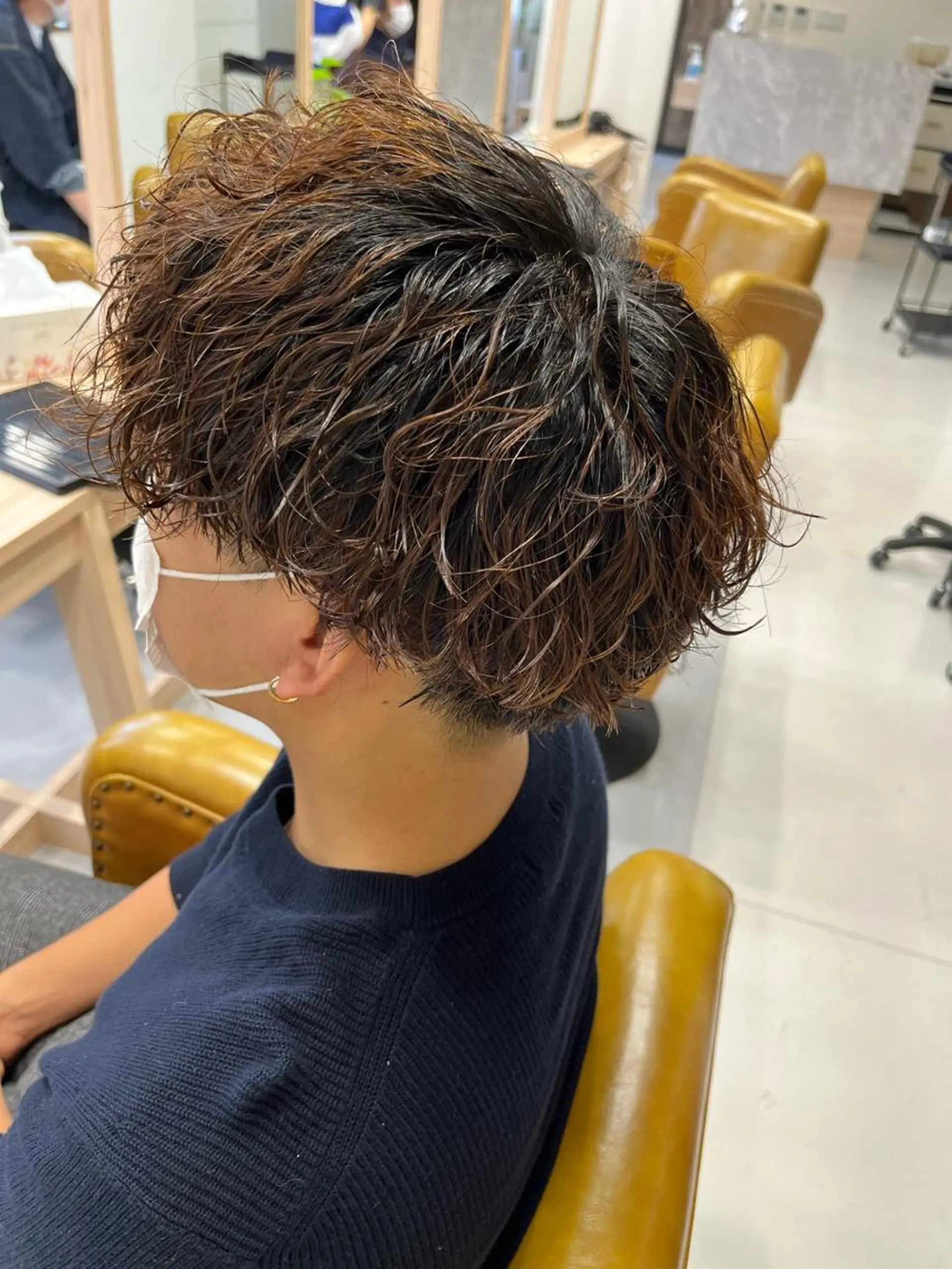 ショート メンズ メンズパーマ 峯 渉人のヘアスタイル