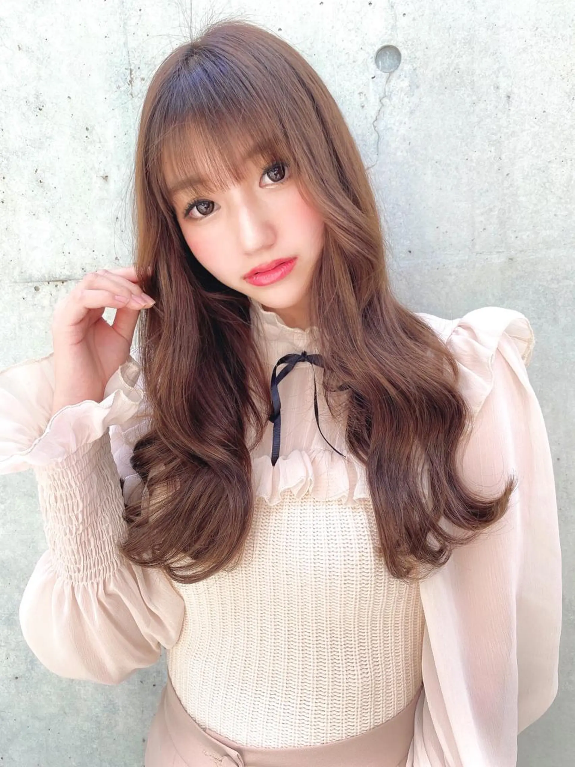 ロング カラー ヨシンモリ 韓国風ヘア カット ヘアカラー トリートメント 韓国ヘア特化型美容師 カワノマイ🇰🇷のヘアスタイル