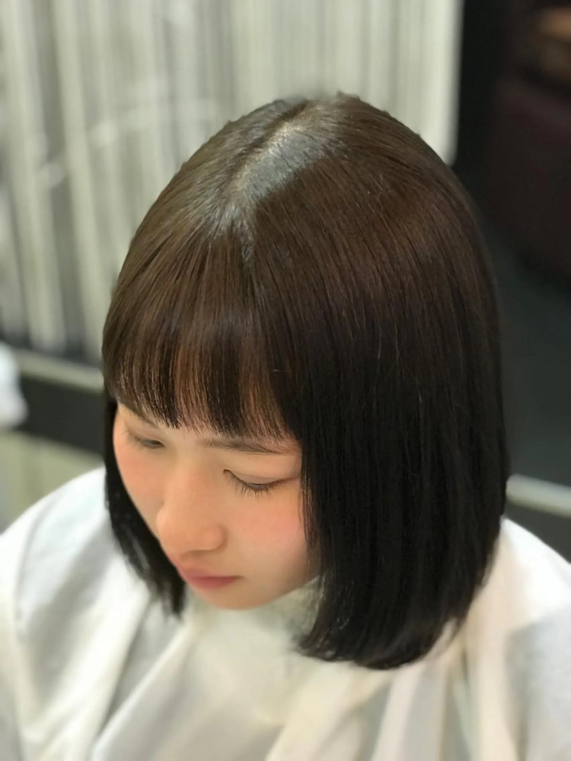 ミディアム カット 縮毛矯正 トリートメント 大元 マイのヘアスタイル
