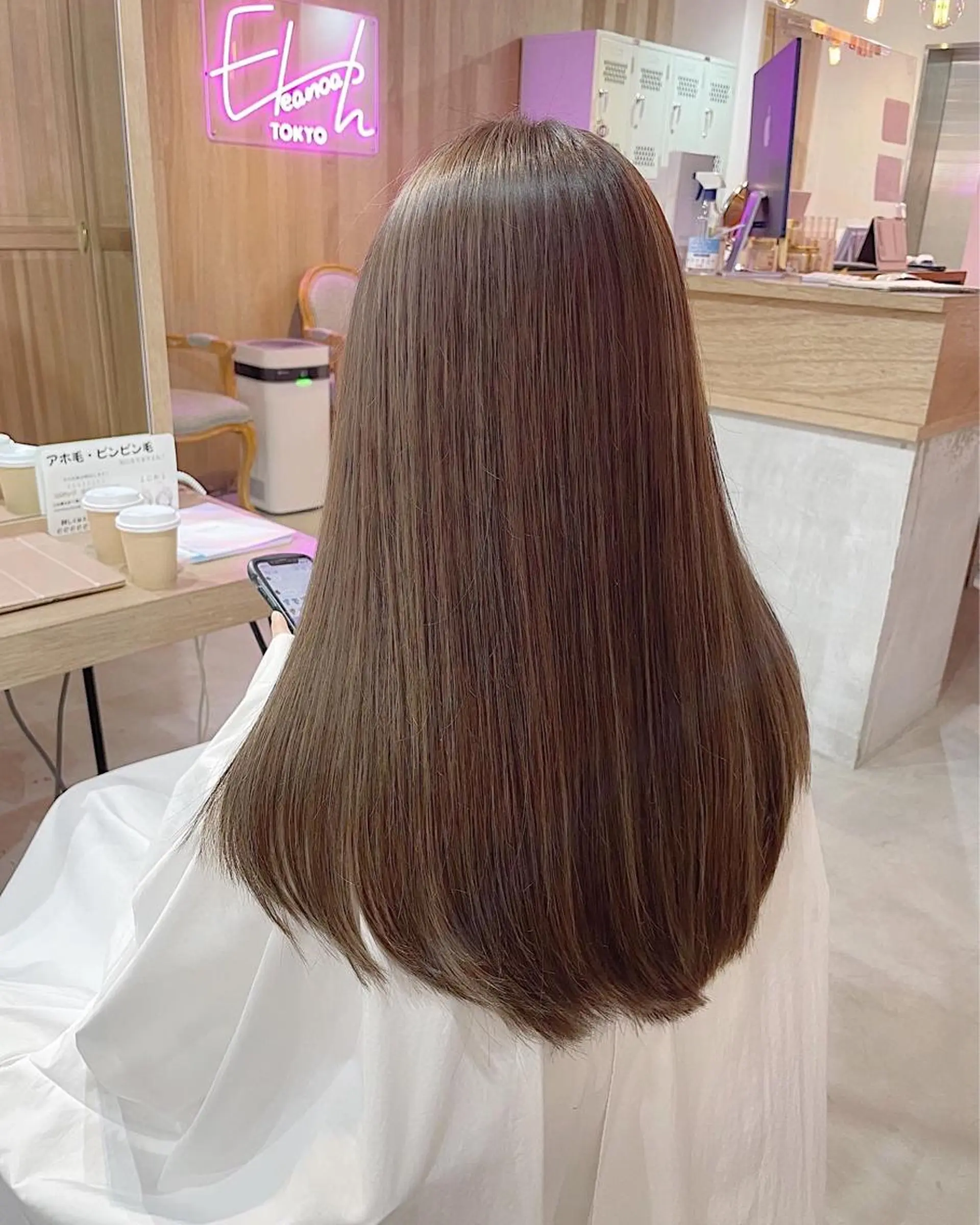 ロング カラー カット ヘアカラー トリートメント 新宿ケアブリーチ 稲垣颯太のヘアスタイル