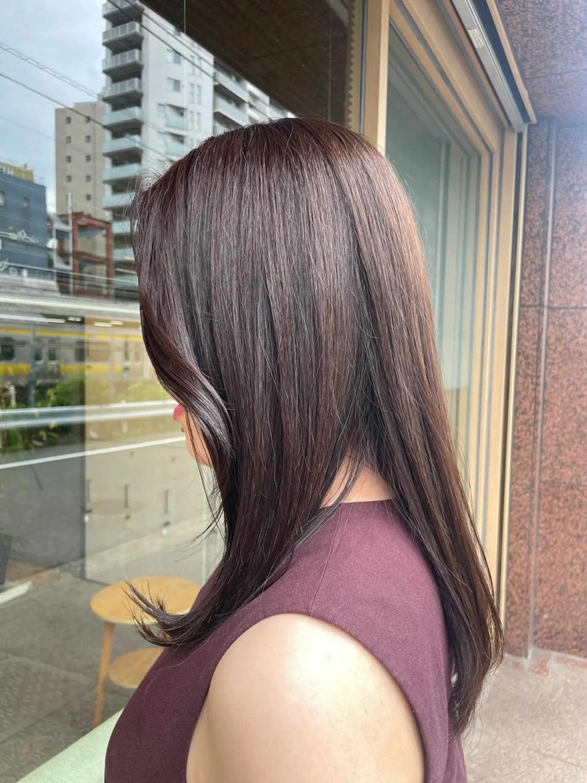 セミロング カラー グレージュ 髪質改善/Bloss om🌷高橋沙衣のヘアスタイル