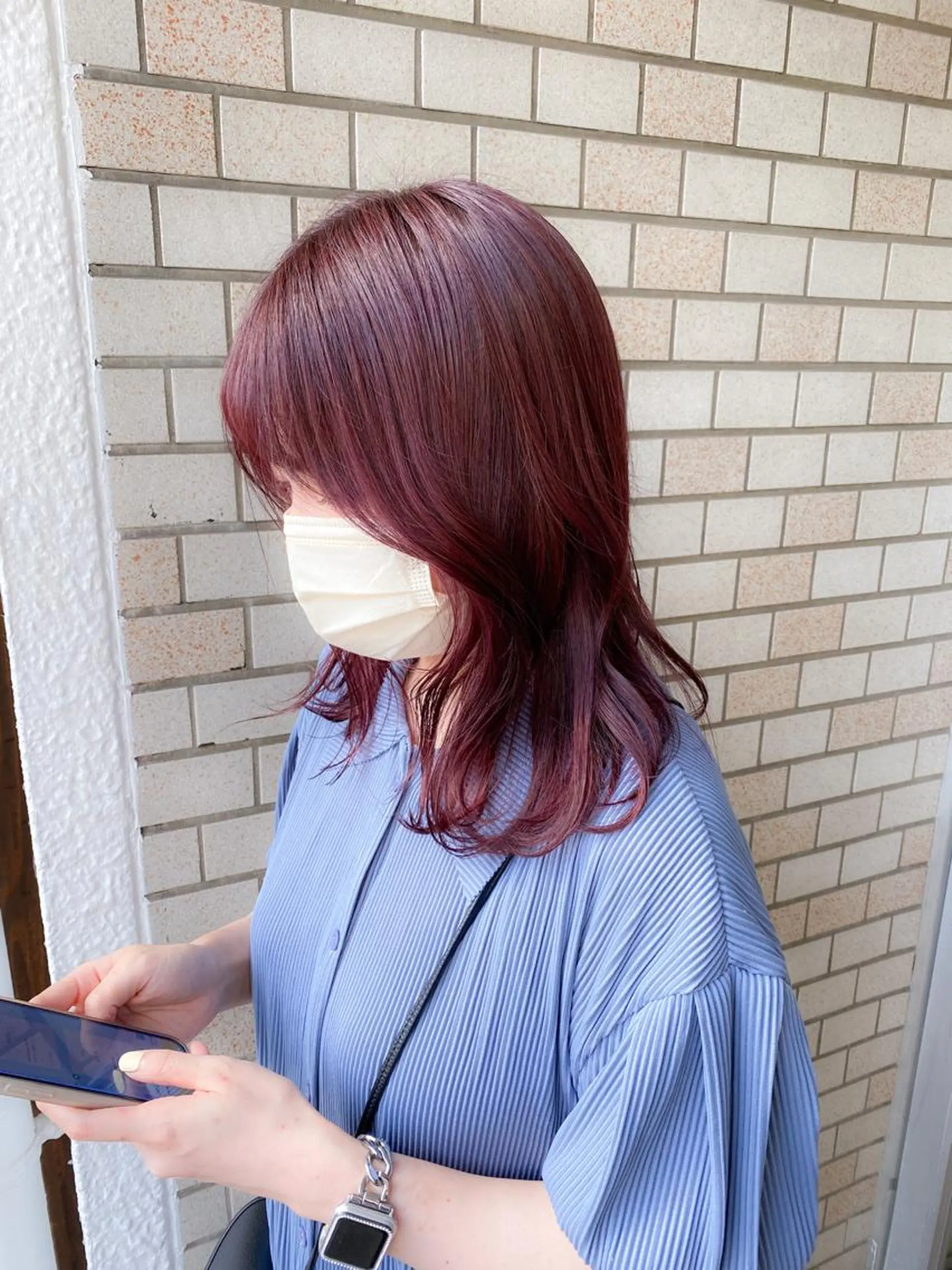 ミディアム カラー ヘアカラー レイヤー暖色カラー 池袋Yamamotoのヘアスタイル