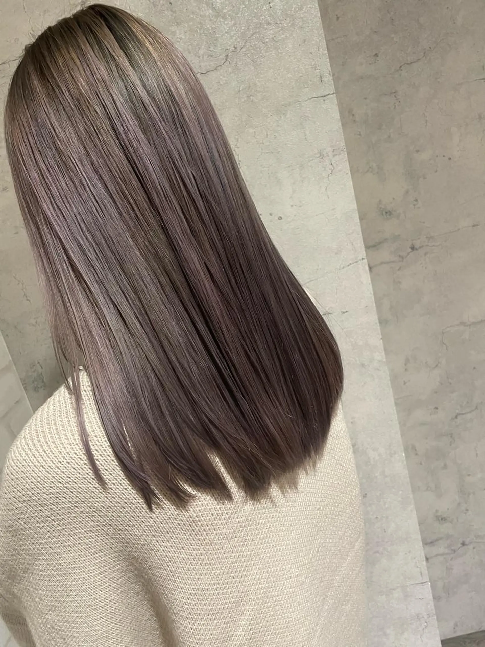 ミディアム ヘアカラー トリートメント 髪質改善 MAKIのヘアスタイル