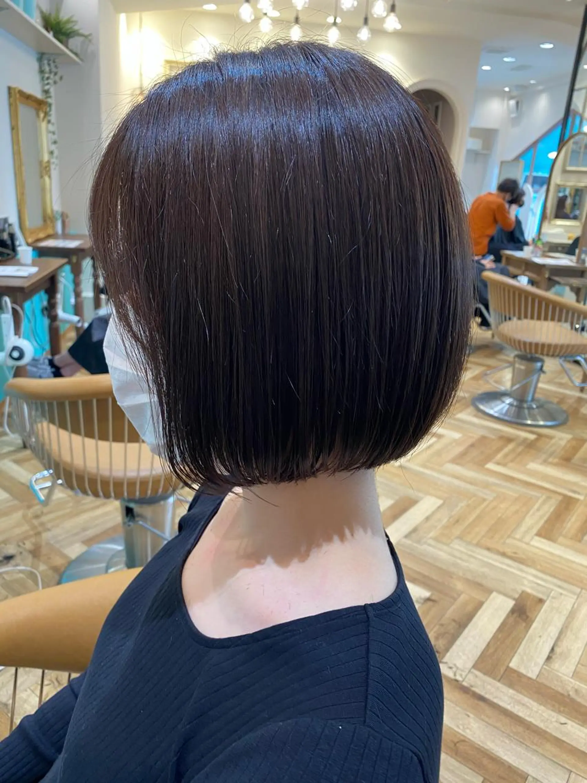 ショート カット ヘアカラー トリートメント ボブ韓国風レイヤー 髪質改善/畠中ケントのヘアスタイル