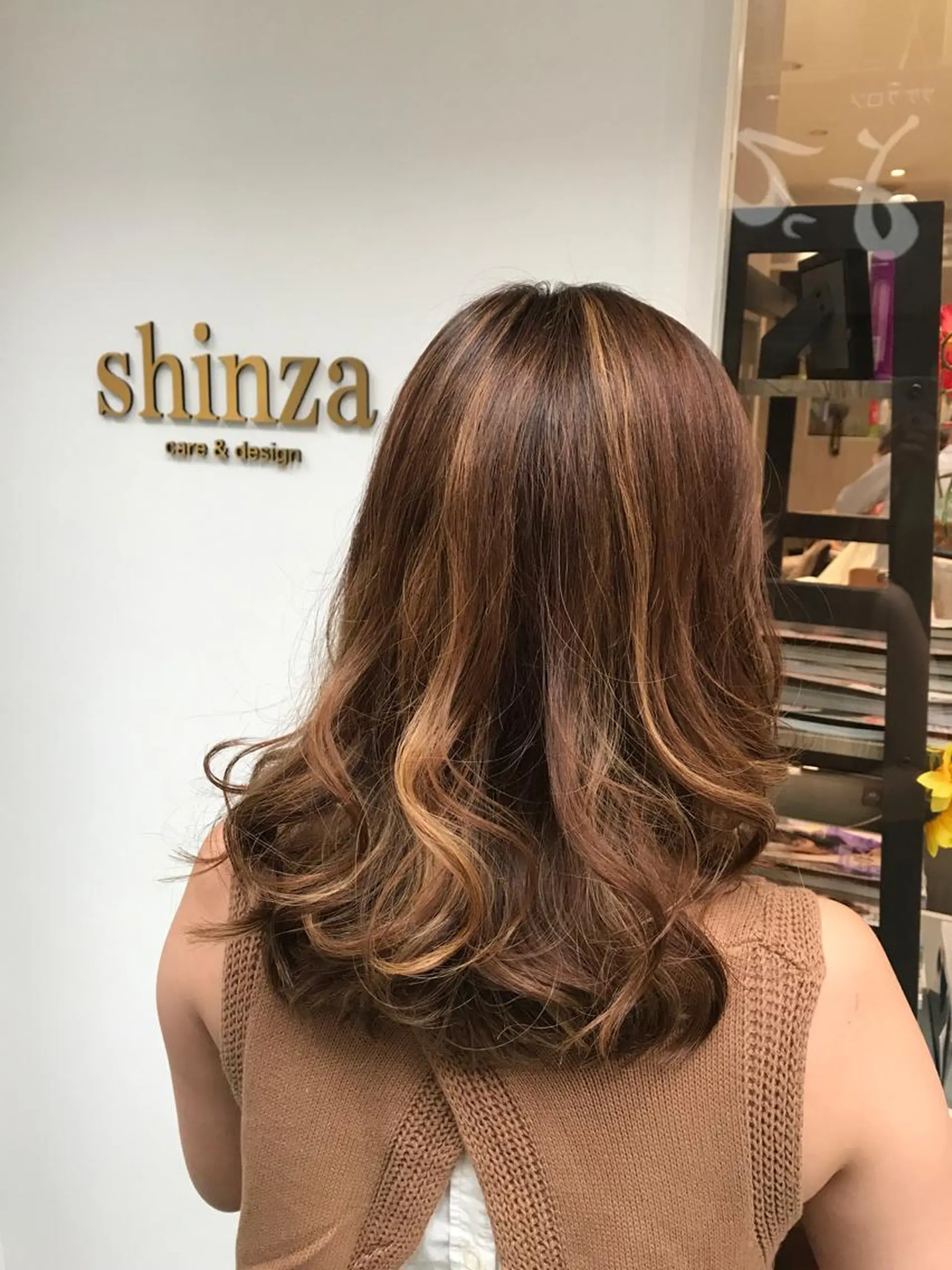 セミロング ヘアカラー 髪質改善サロン 福田昌子のヘアスタイル