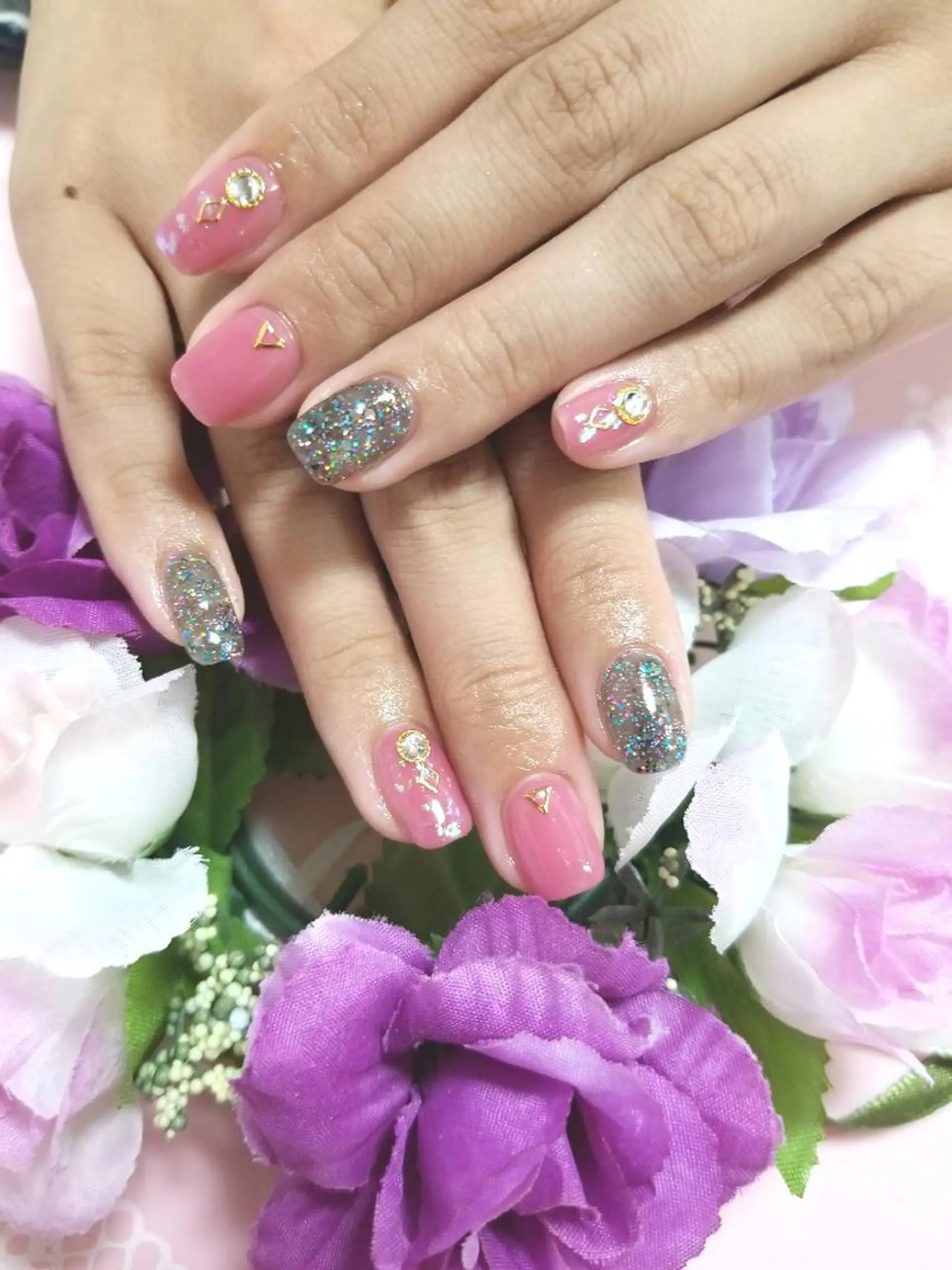 ネイル キラキラネイル ラメ(グリッター) Lien nail リアン　ネイルのネイルデザイン