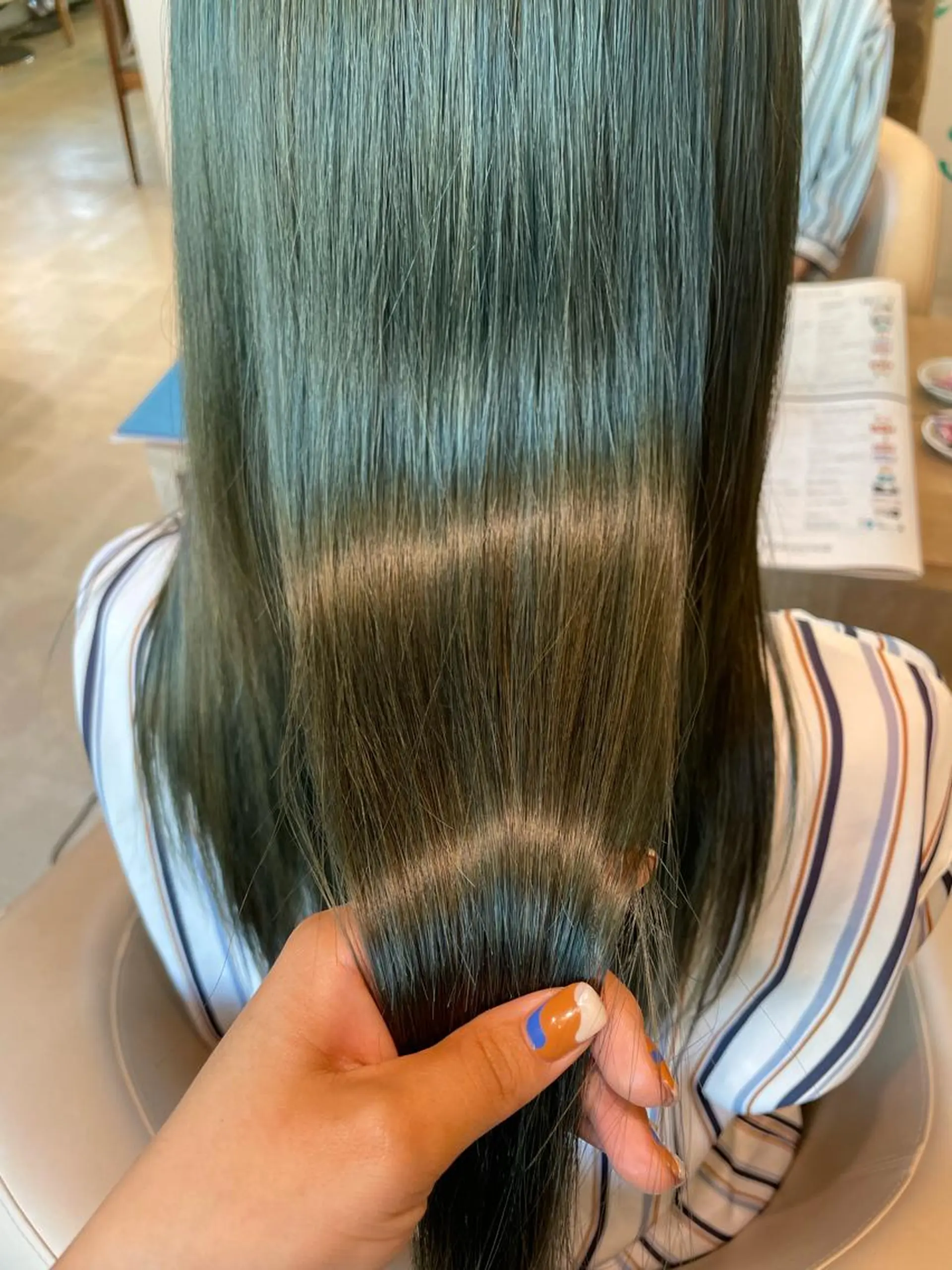 ロング カラー ベージュカラー オリーブベージュ 髪質改善 トリートメント tocca/博多 /艶髪/金城夏帆のヘアスタイル