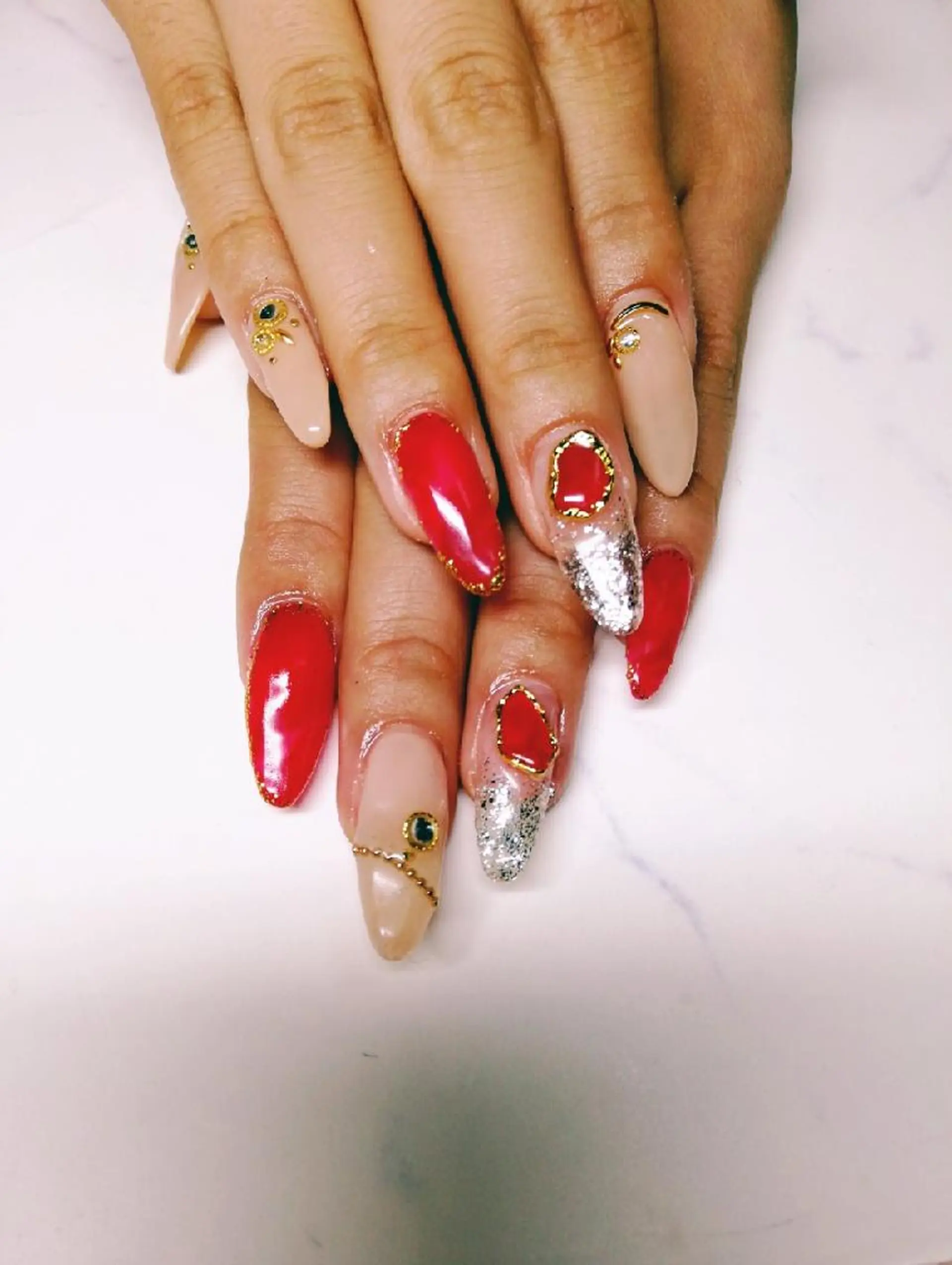 ネイル 長さ出し ハンドネイル Nail Salon macherieのネイルデザイン