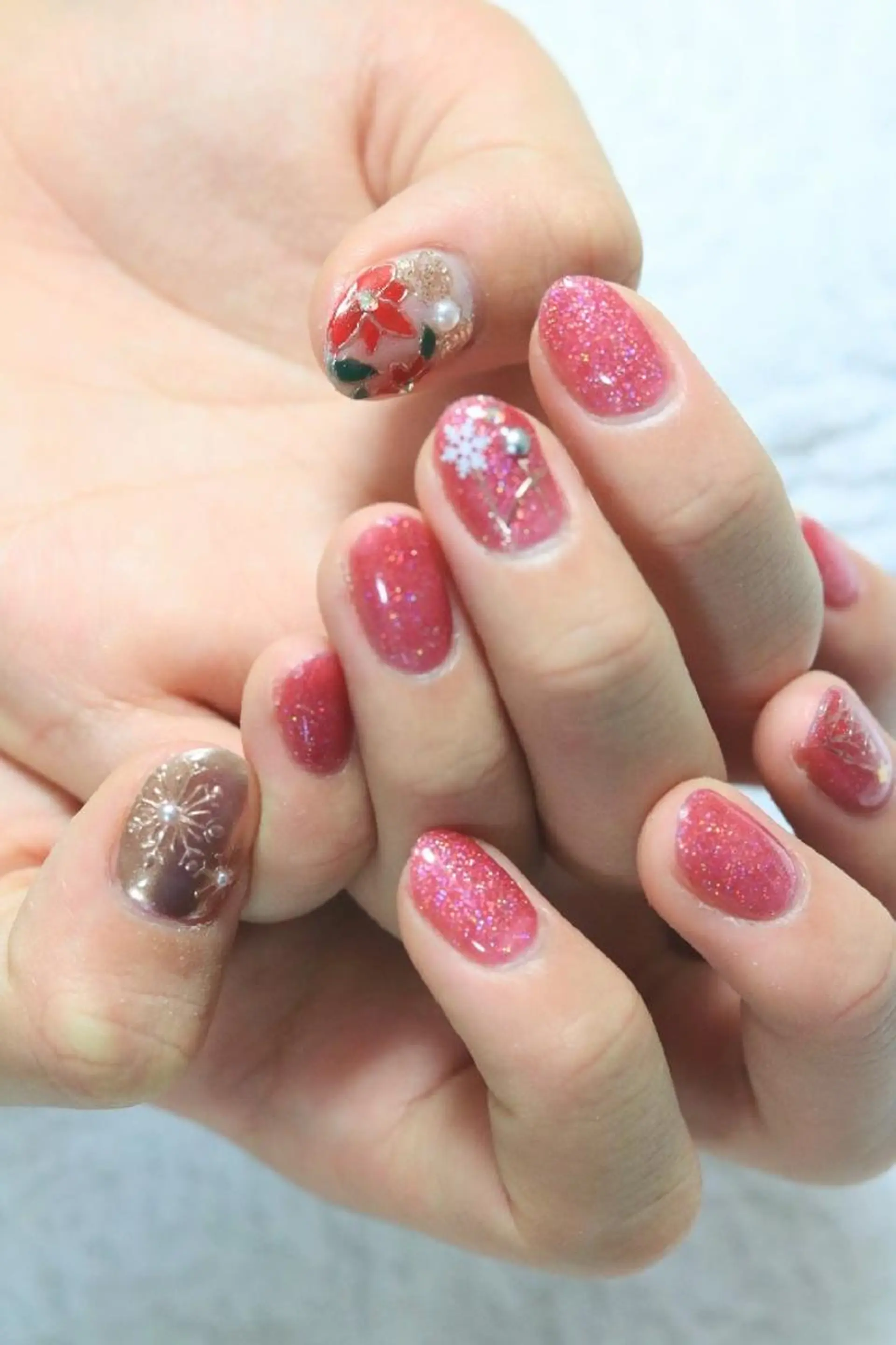 ネイル 冬ネイル クリスマス y-nail ★のネイルデザイン