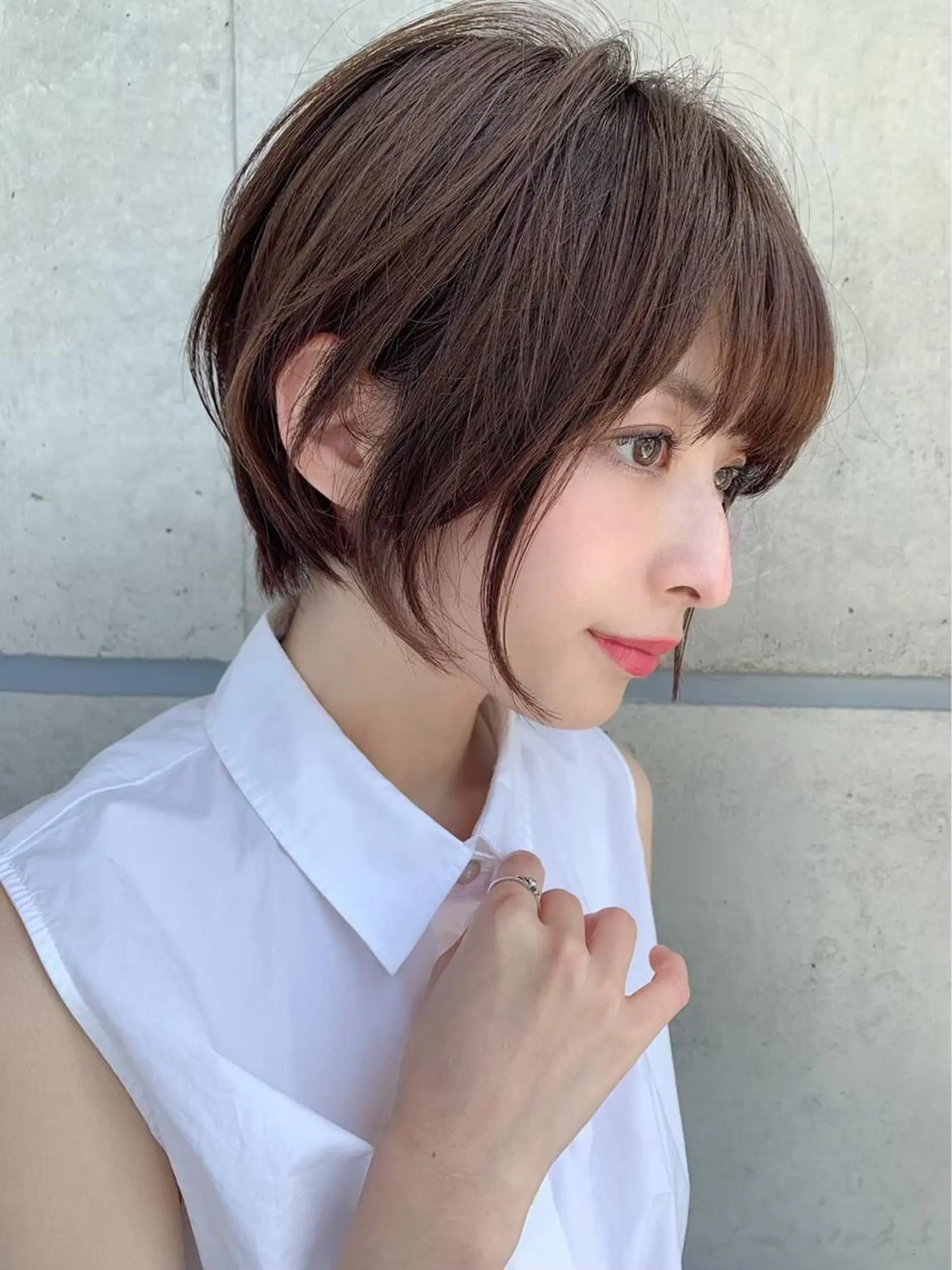 ショート カラー カット トリートメント ヘッドスパ ヘアセット ケアブリーチ 韓国レイヤーKYONのヘアスタイル