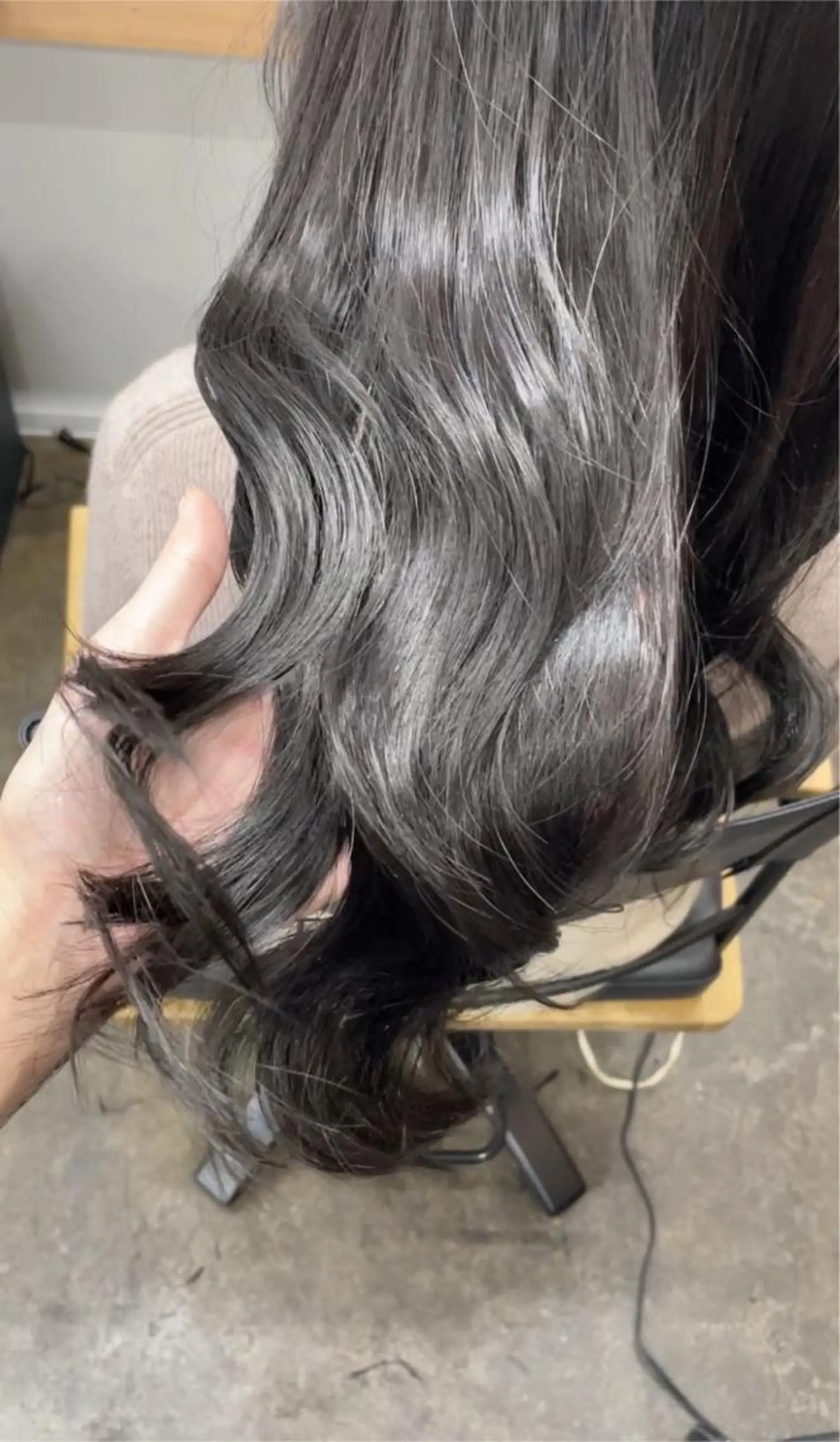 ロング カラー パーマ カット パーマ トリートメント BEBE所属・ブリーチなし 透明感カラーKANAのヘアスタイル