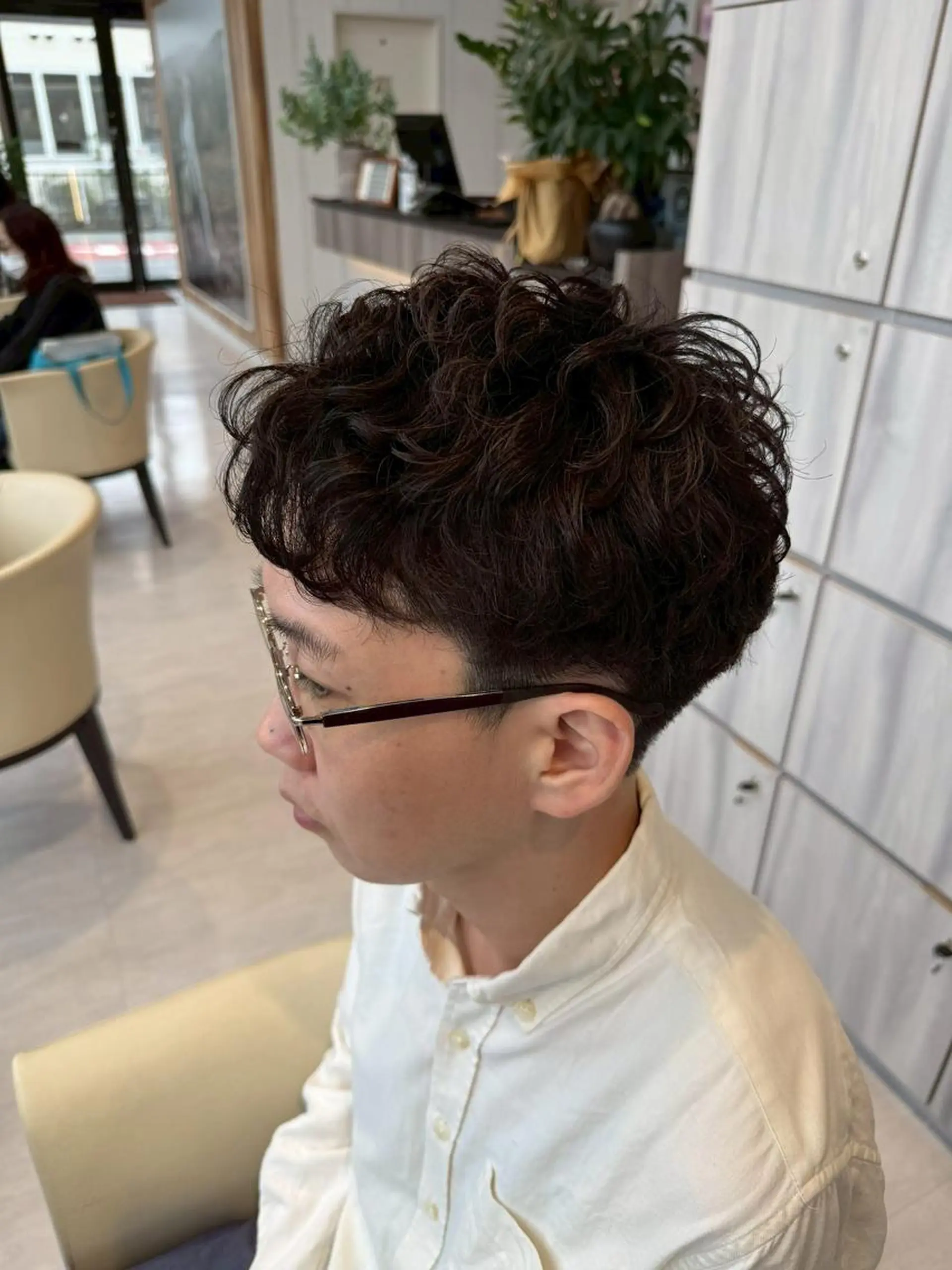 メンズ パーマ フェードカット メンズ韓国風 韓国マッシュ マッシュ メンズパーマ メンズ特化🏆 田中滉のヘアスタイル