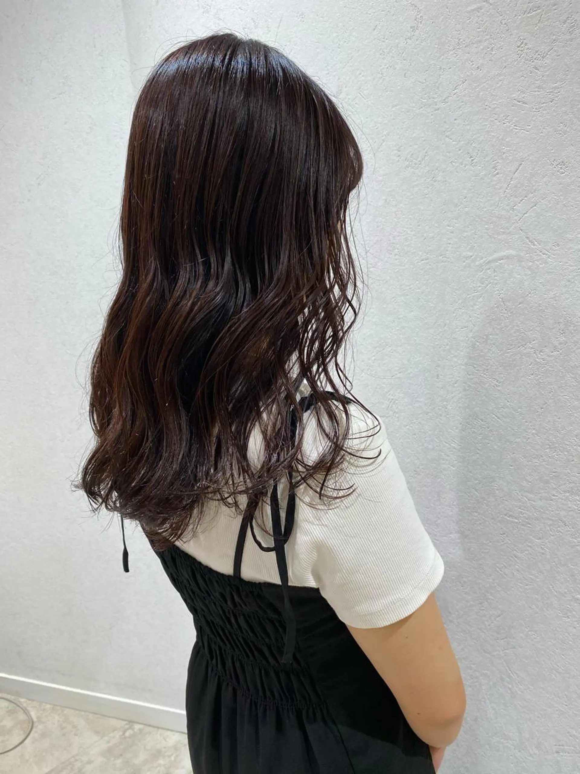 セミロング カラー ヘアアレンジ 黒髪 ラベンダーカラー カット ヘアカラー パーマ指名No1 /namiのヘアスタイル