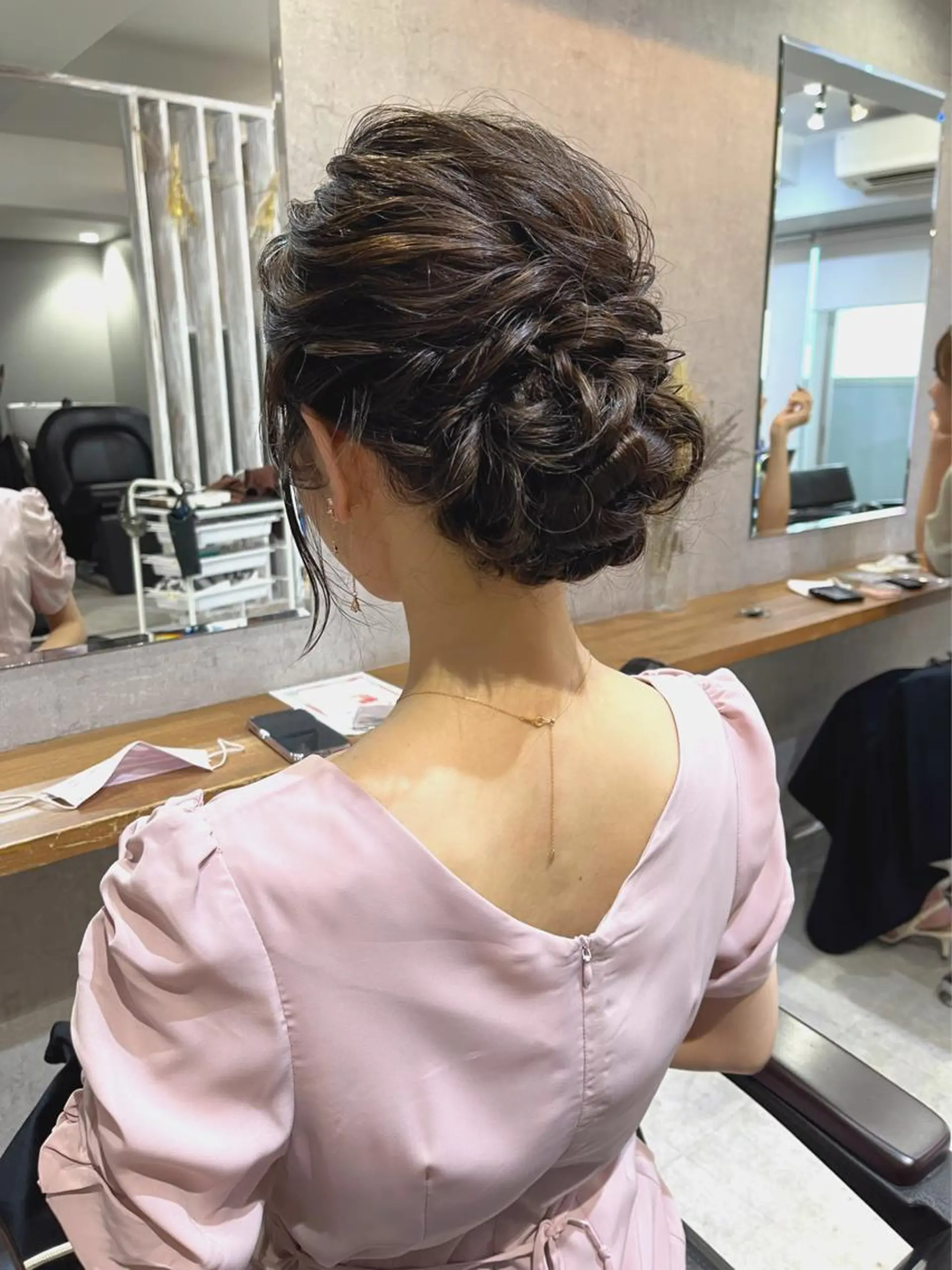 ヘアアレンジ 結婚式・ブライダル ヘアセット 松井那津子 /ハイライトブリーチのヘアスタイル