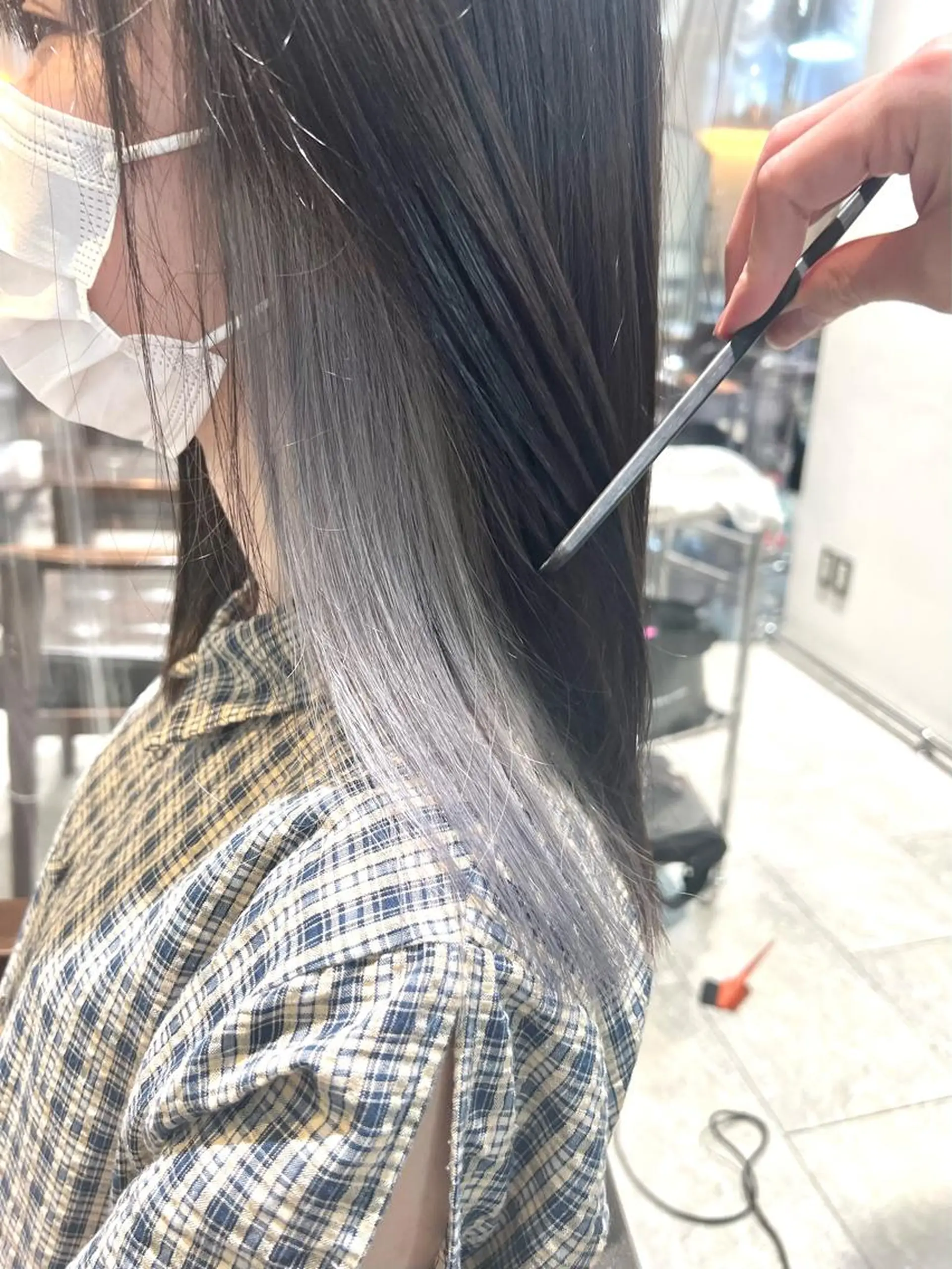 セミロング カラー ヘアアレンジ ヘアカラー トリートメント ヘッドスパ ヘアセット 🌈インナーカラー ‘ショウマ’🌈のヘアスタイル