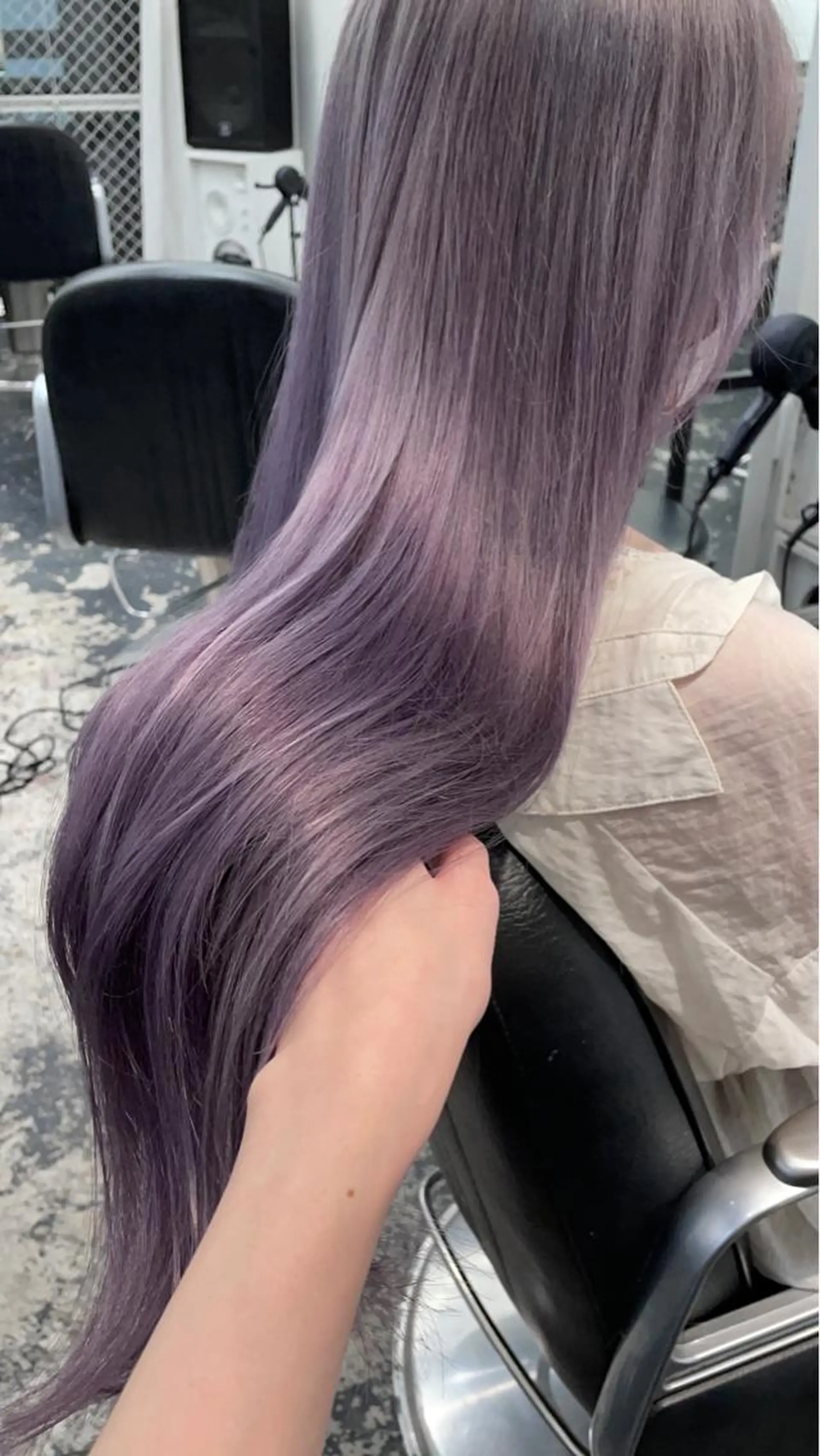 ロング カラー ヘアアレンジ ブリーチ ラベンダーカラー カット ヘアカラー トリートメント 💗艶髪ハイトー ンAYAKA💗のヘアスタイル