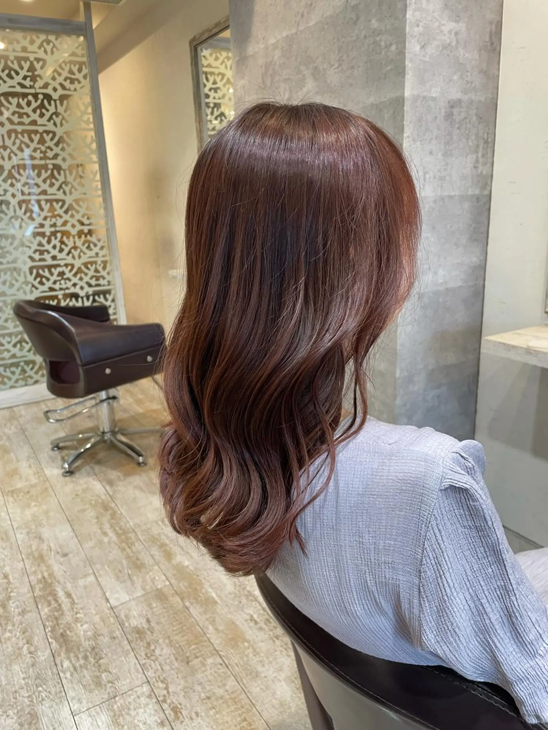 セミロング カラー カット ヘアカラー Agu hair verse所属・小顔/似合わせカット 杉山莉菜のヘアスタイル