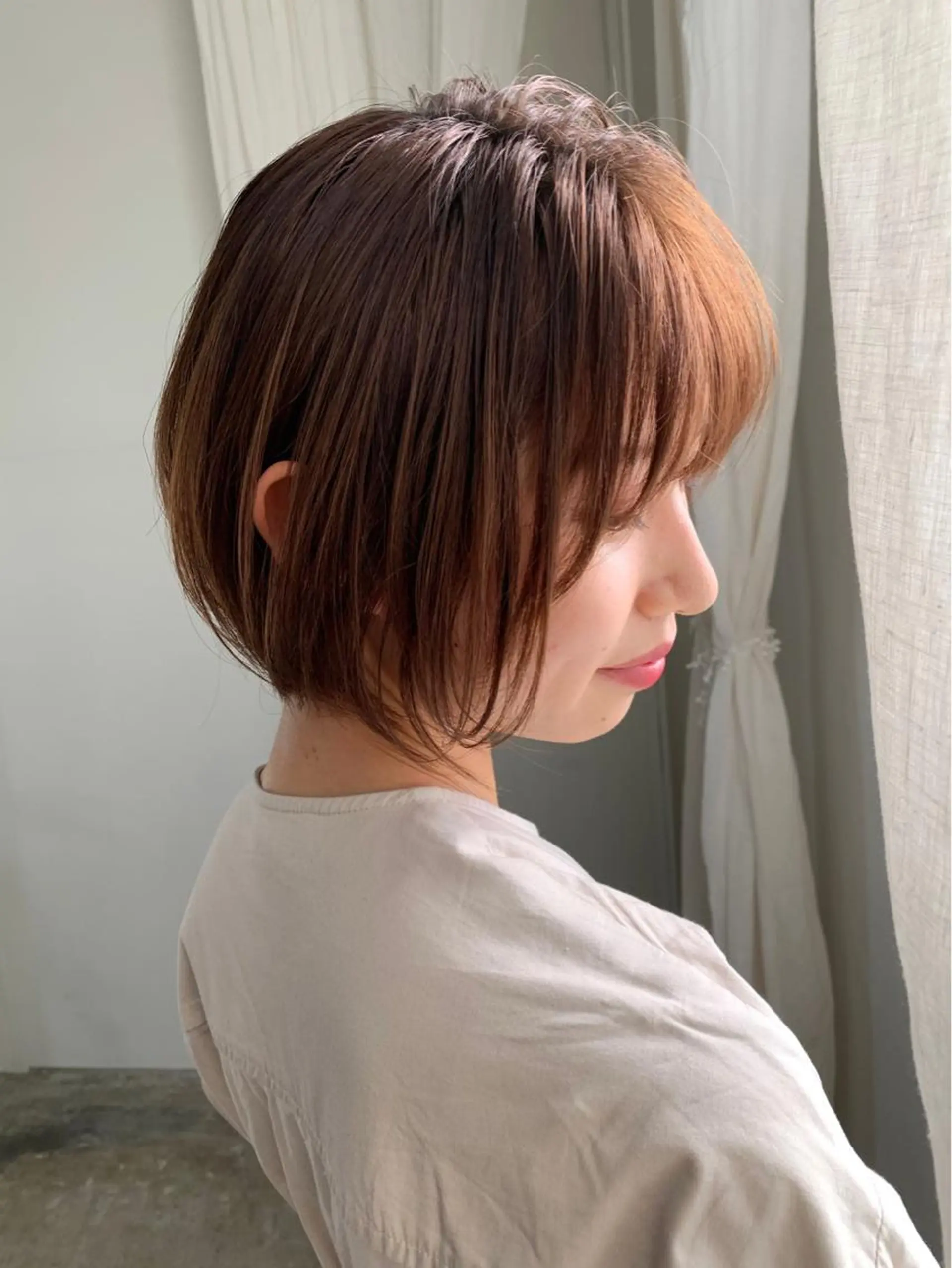 ミディアム カット トリートメント 京都レイヤーカット/ 縮毛矯正/羽柴りくのヘアスタイル