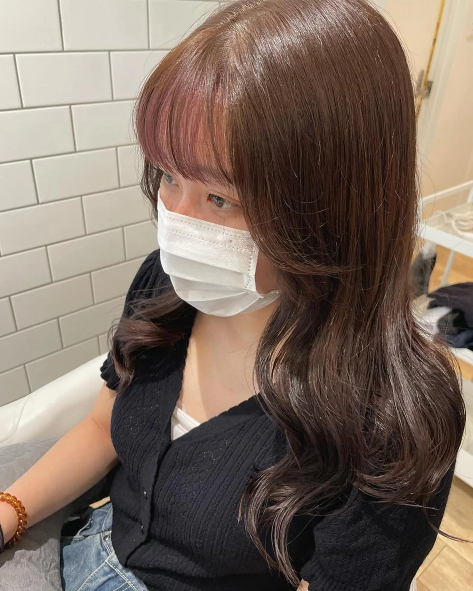 ミディアム カラー パーマ ヘアアレンジ メンズ キッズ ネイル マツエク・マツパ メンズインナーカラー インナーカラー ラベンダーカラー 🫧垢抜けヘア🫧 SHIORIのヘアスタイル