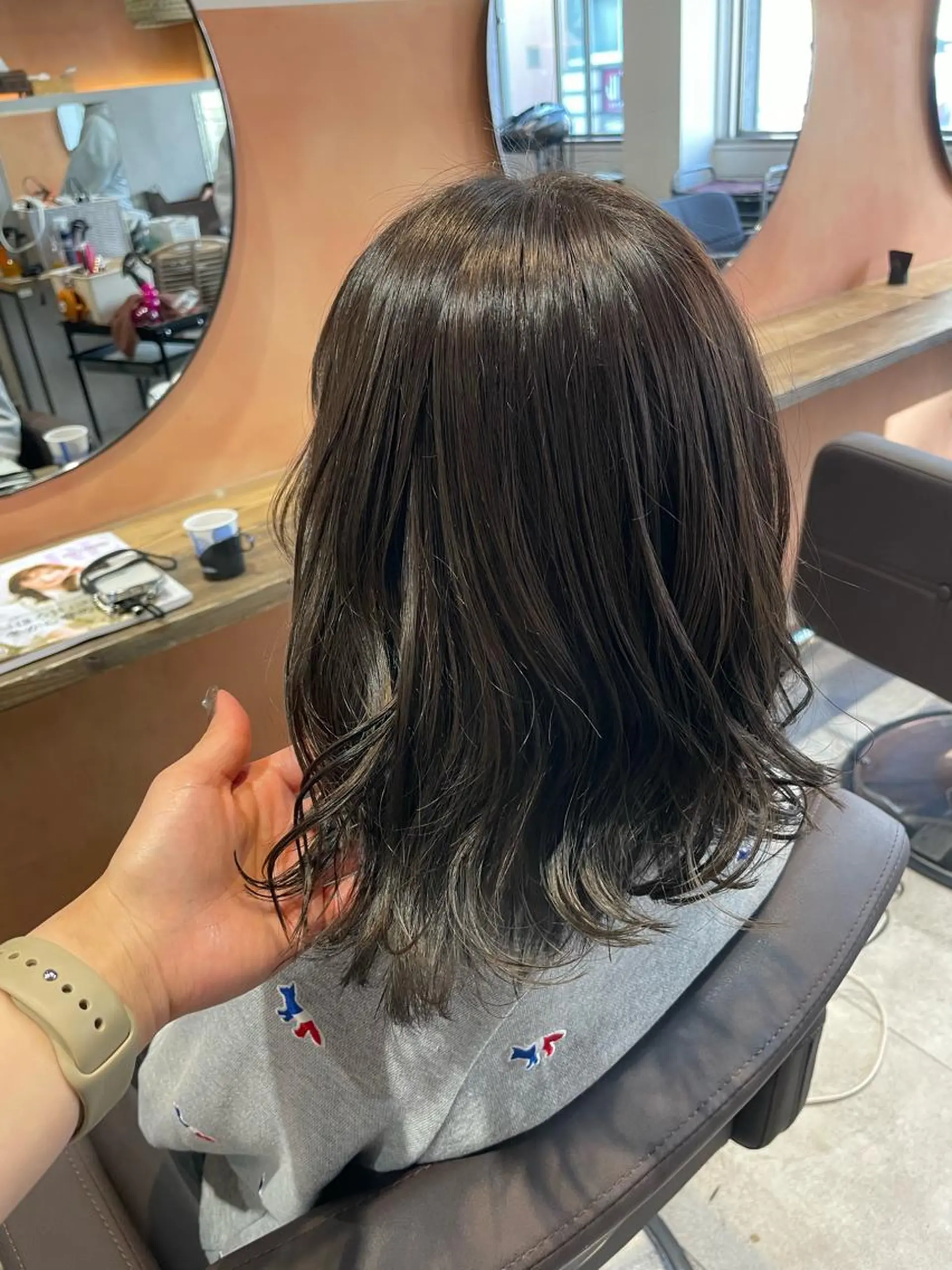 ミディアム カラー オリーブグレー カット ヘアカラー トリートメント 💐パーソナルカラー /市橋加菜💐のヘアスタイル