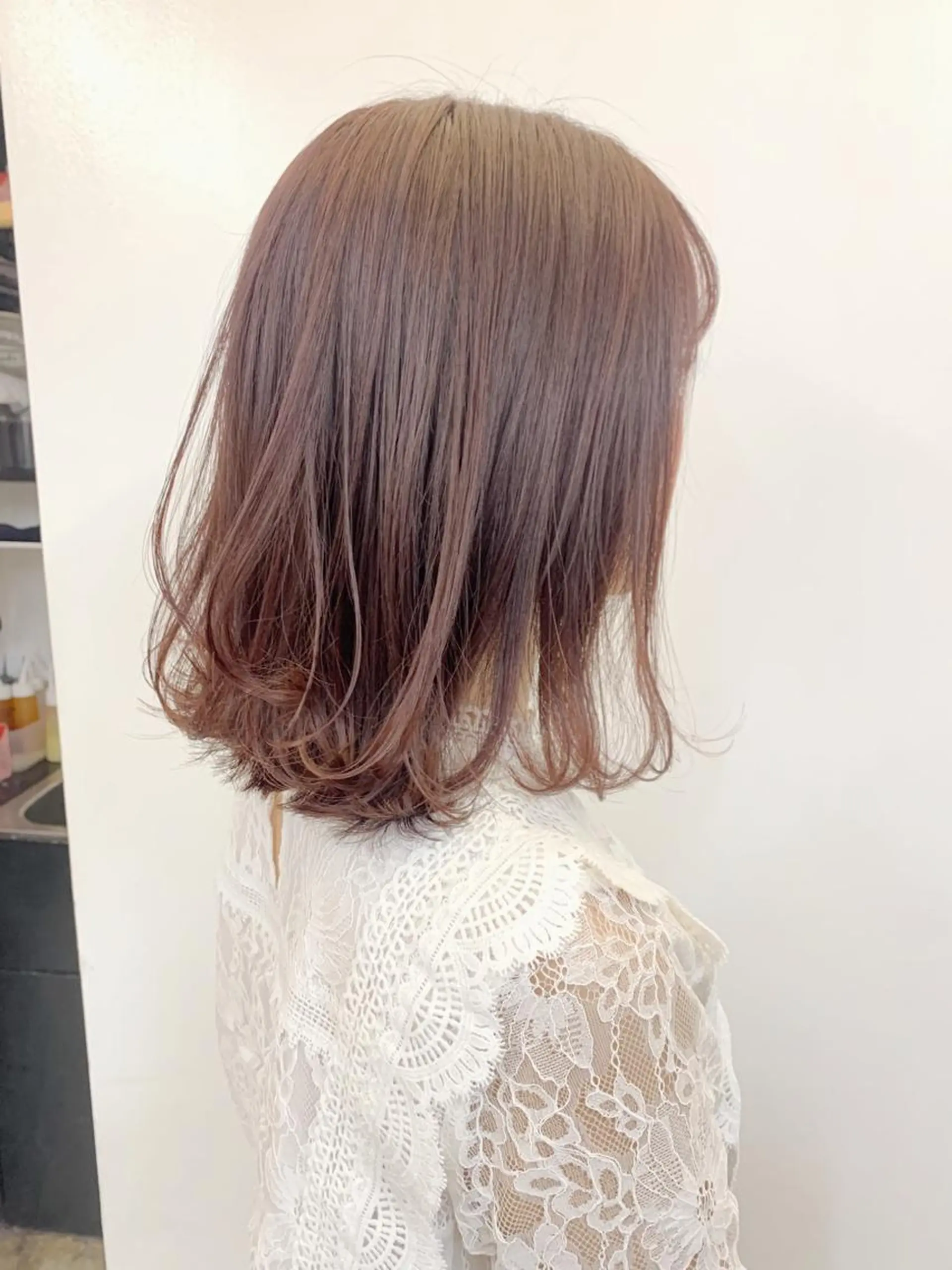 ミディアム 伸ばしかけ レイヤーカット トリートメント 個室サロン　Fbeauty×Spica所属・トップ スタイリストのヘアスタイル