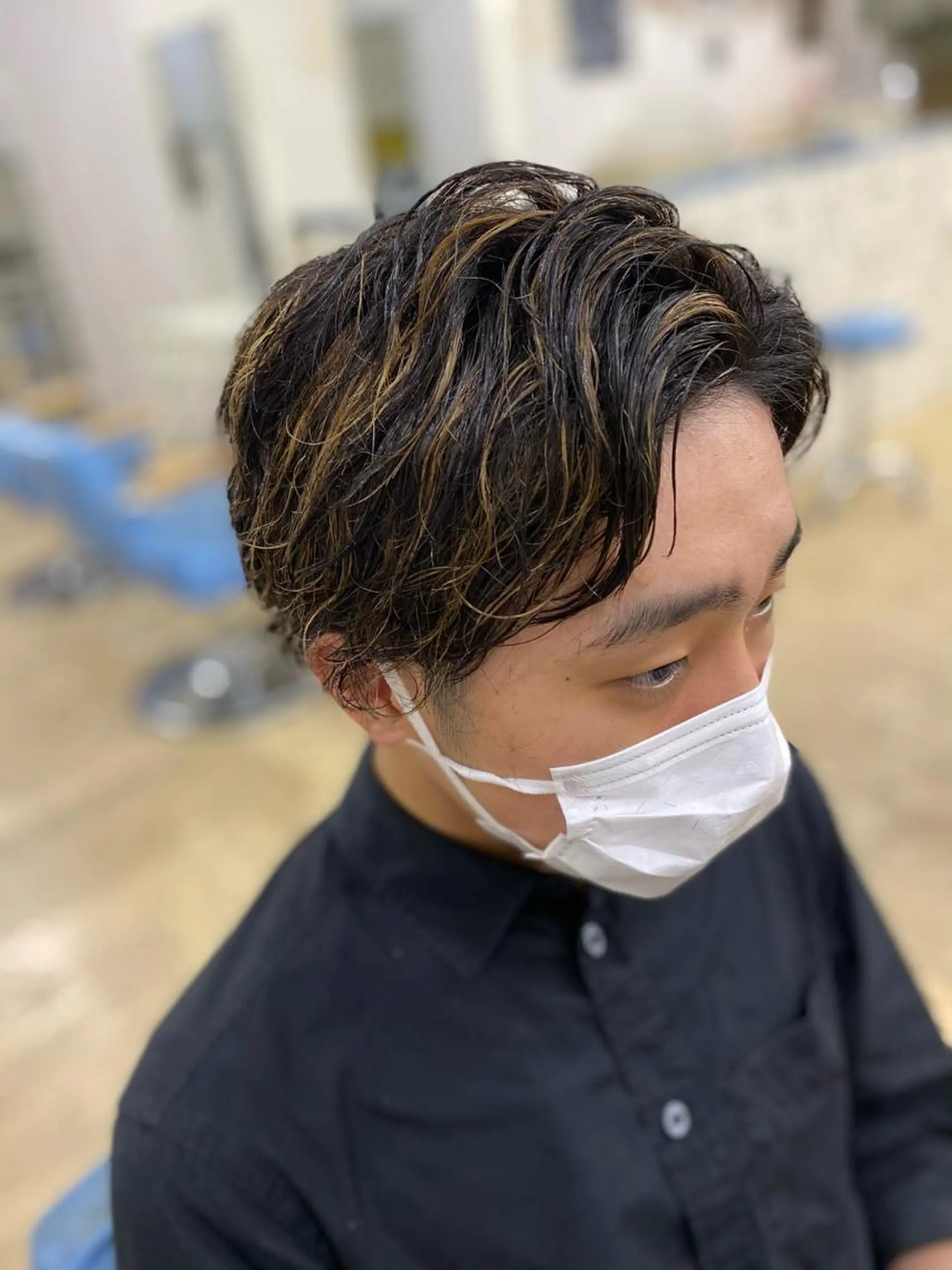パーマ メンズ メンズパーマ ツーブロック ニュアンスパーマ カット パーマ ヘッドスパ 松井 敬太郎のヘアスタイル
