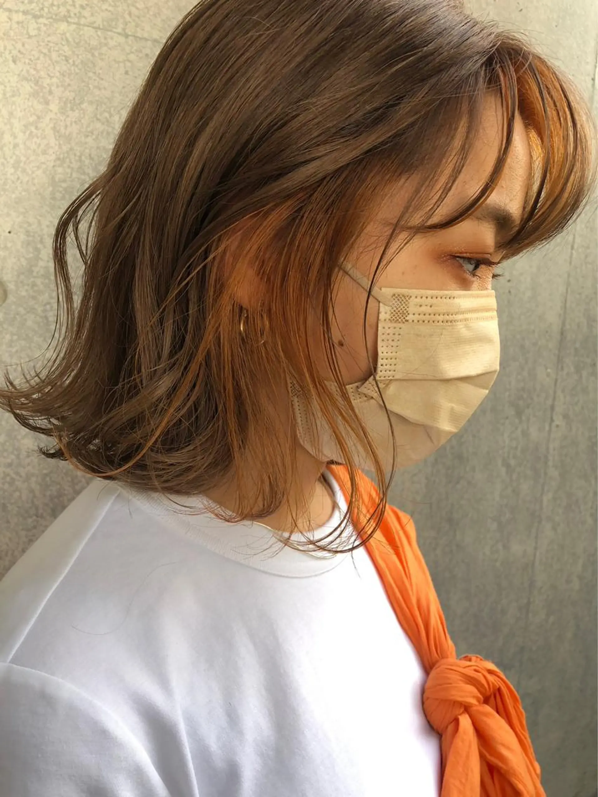 ミディアム ︎🤎W color MIYU‎🤎のヘアスタイル