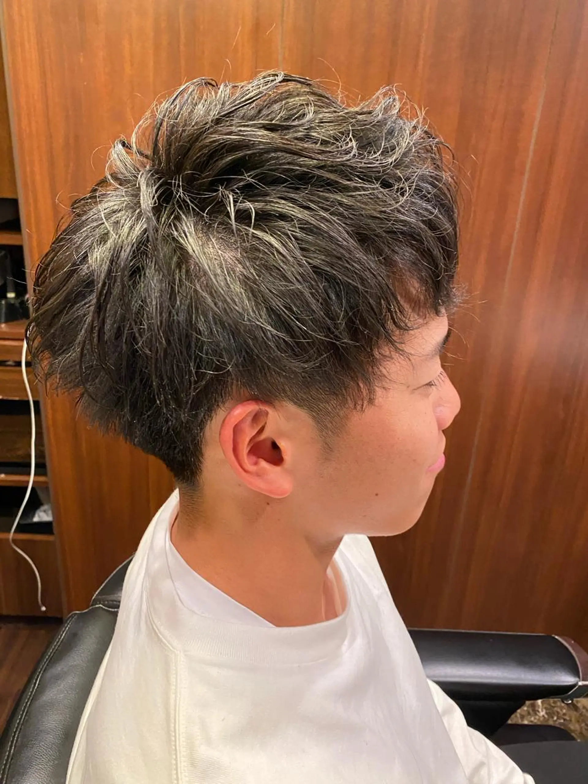 ショート パーマ メンズ 浅見 天翔のヘアスタイル