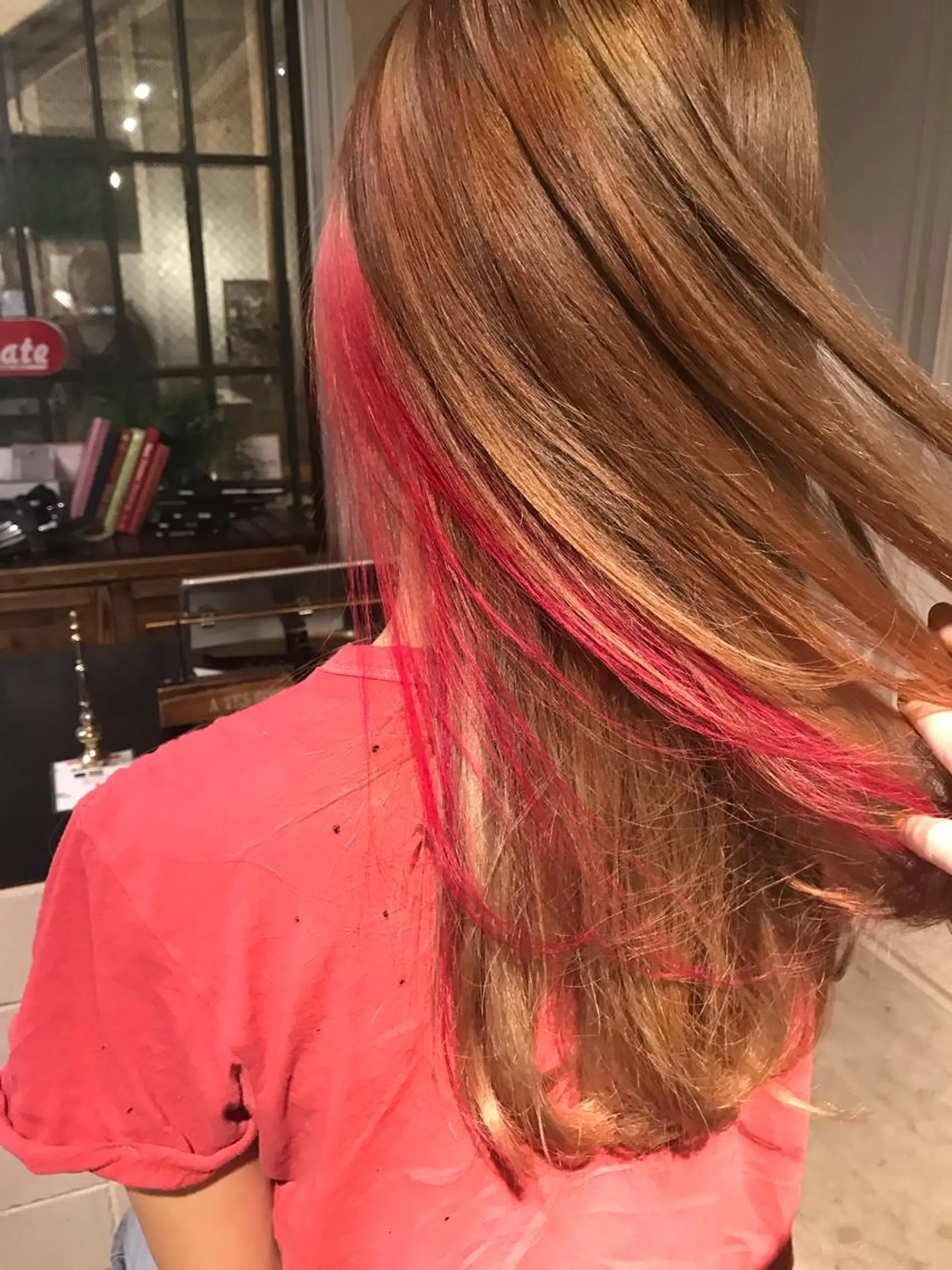 ロング カラー ベージュカラー ピンクカラー 再現度&髪質改善 LISAのヘアスタイル