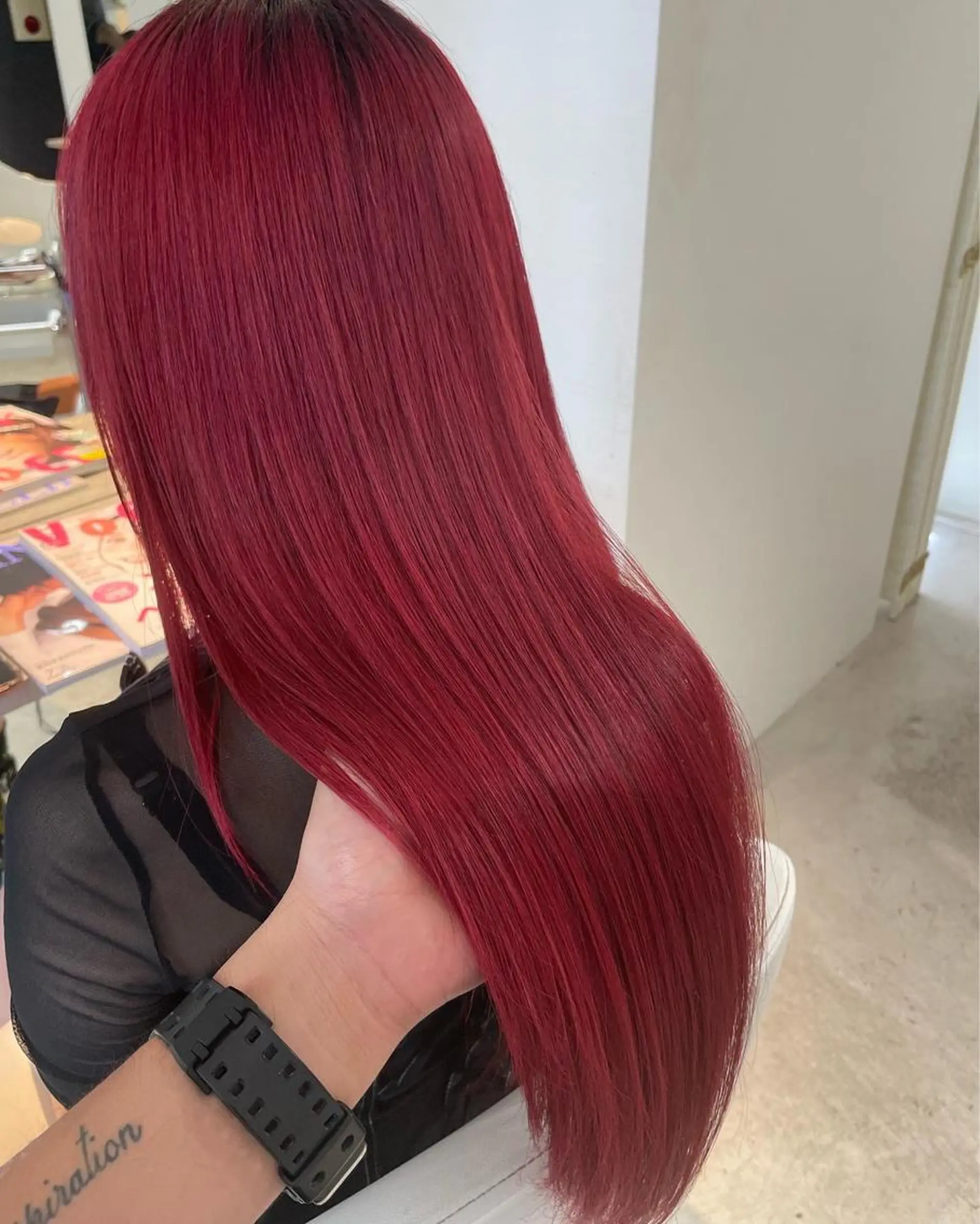 セミロング カラー ケアカラー レッドカラー カット ヘアカラー トリートメント ✨髪のソムリエ✨ 岩川和生（店長）🦄のヘアスタイル
