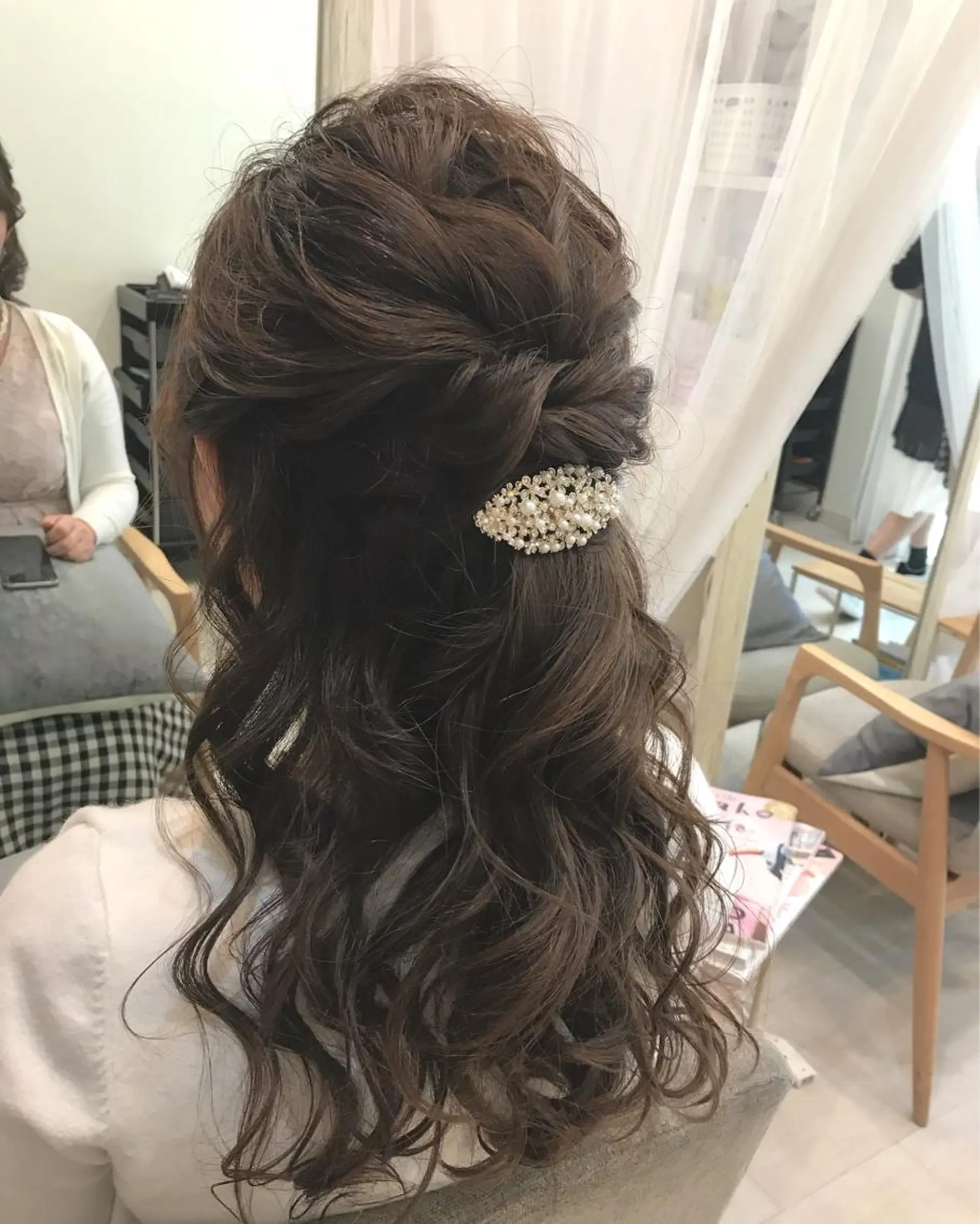 ヘアアレンジ ハーフアップ ALVAREZ BARBER SHOP所属・takebuchi harukaのヘアスタイル
