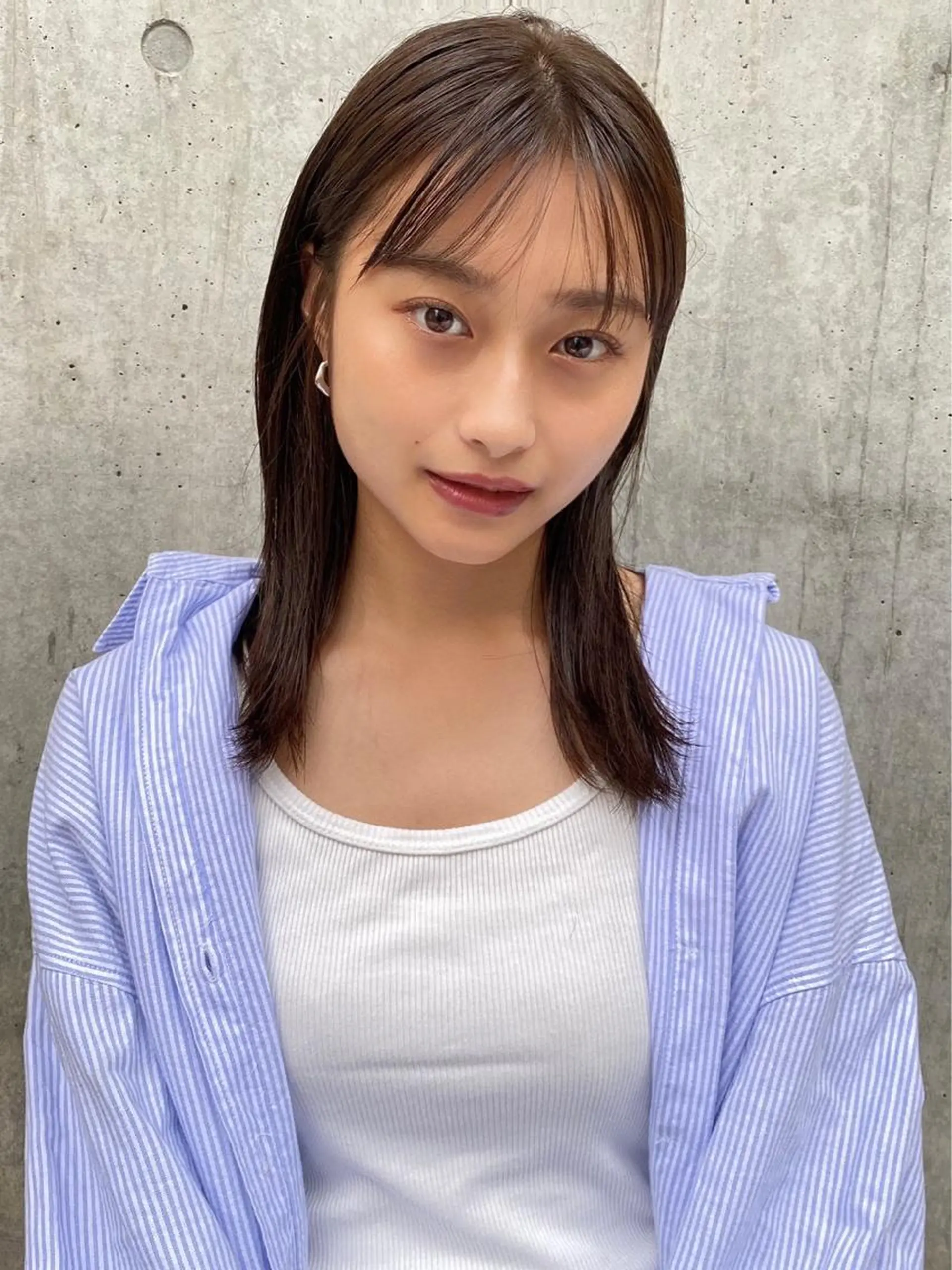 ミディアム カット ヘアカラー トリートメント ✨色持ちの良い艶 カラー✨蟹江真世のヘアスタイル