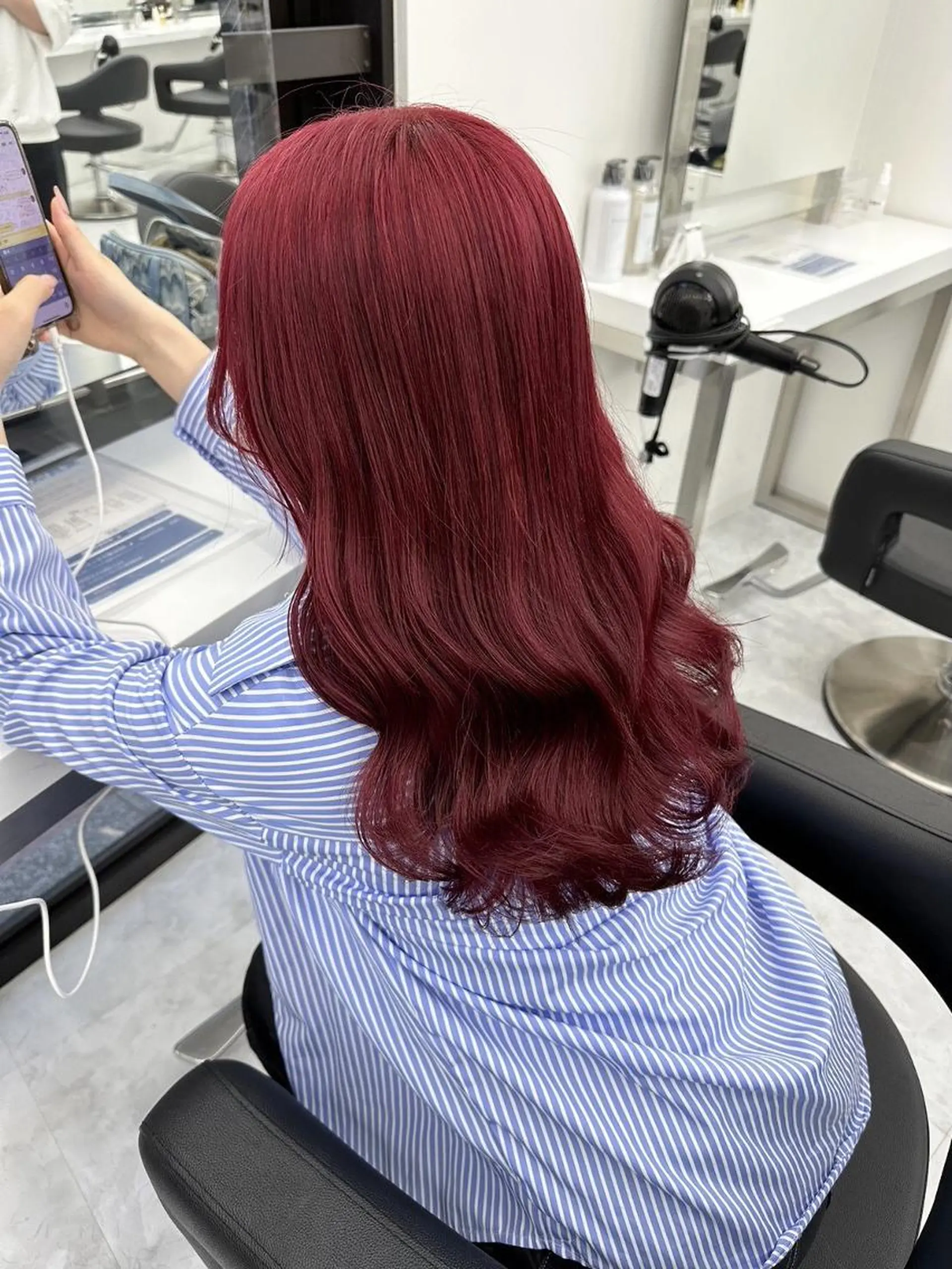 カラー 盛れる韓国RED🥀 sayakaのヘアスタイル