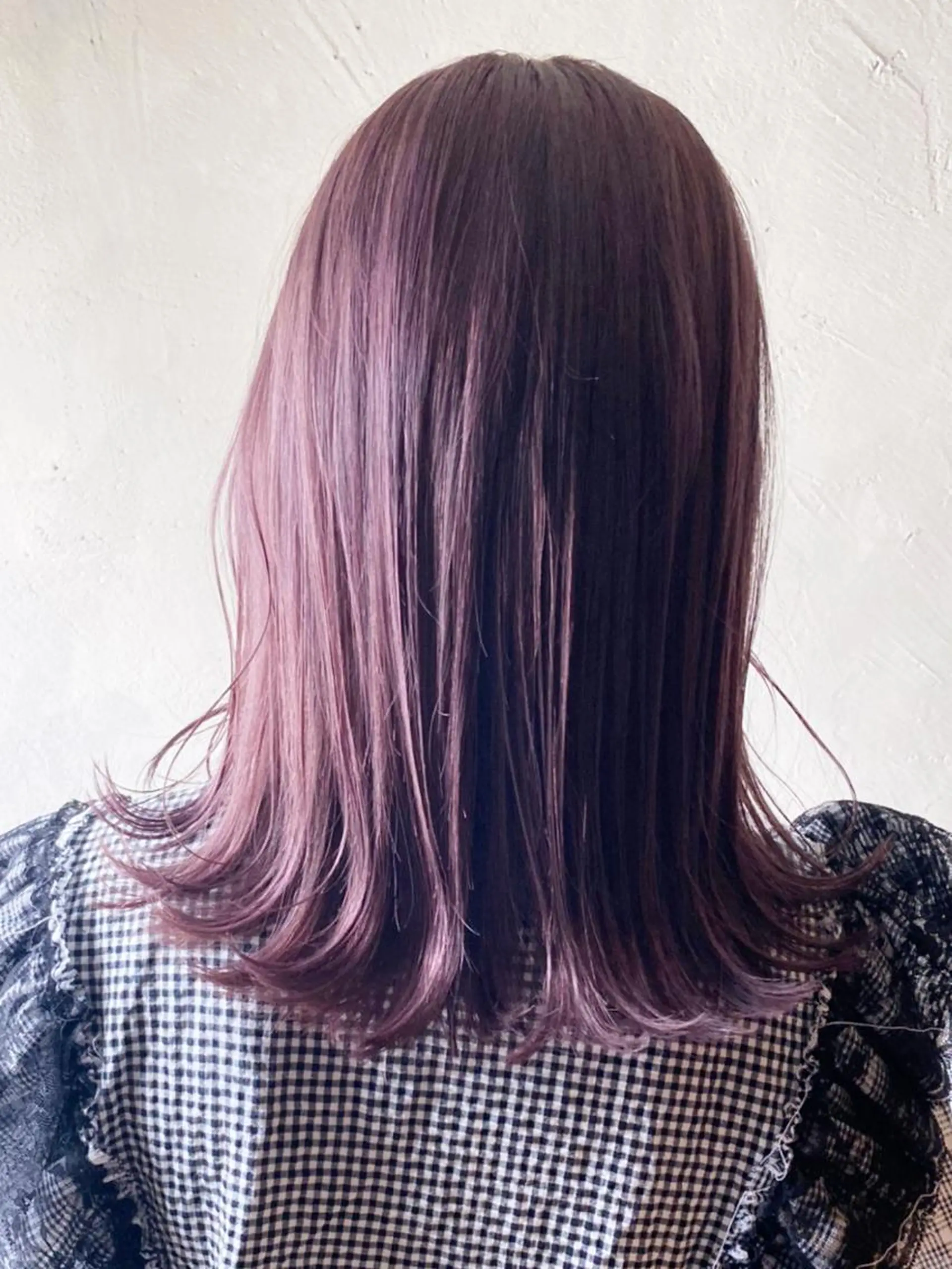 ミディアム カラー パーマ ヘアアレンジ パープルカラー ITbyALBUM 八王子店のヘアスタイル
